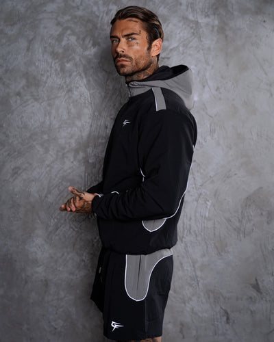 Performance Zip Hoodie - Black & Grey