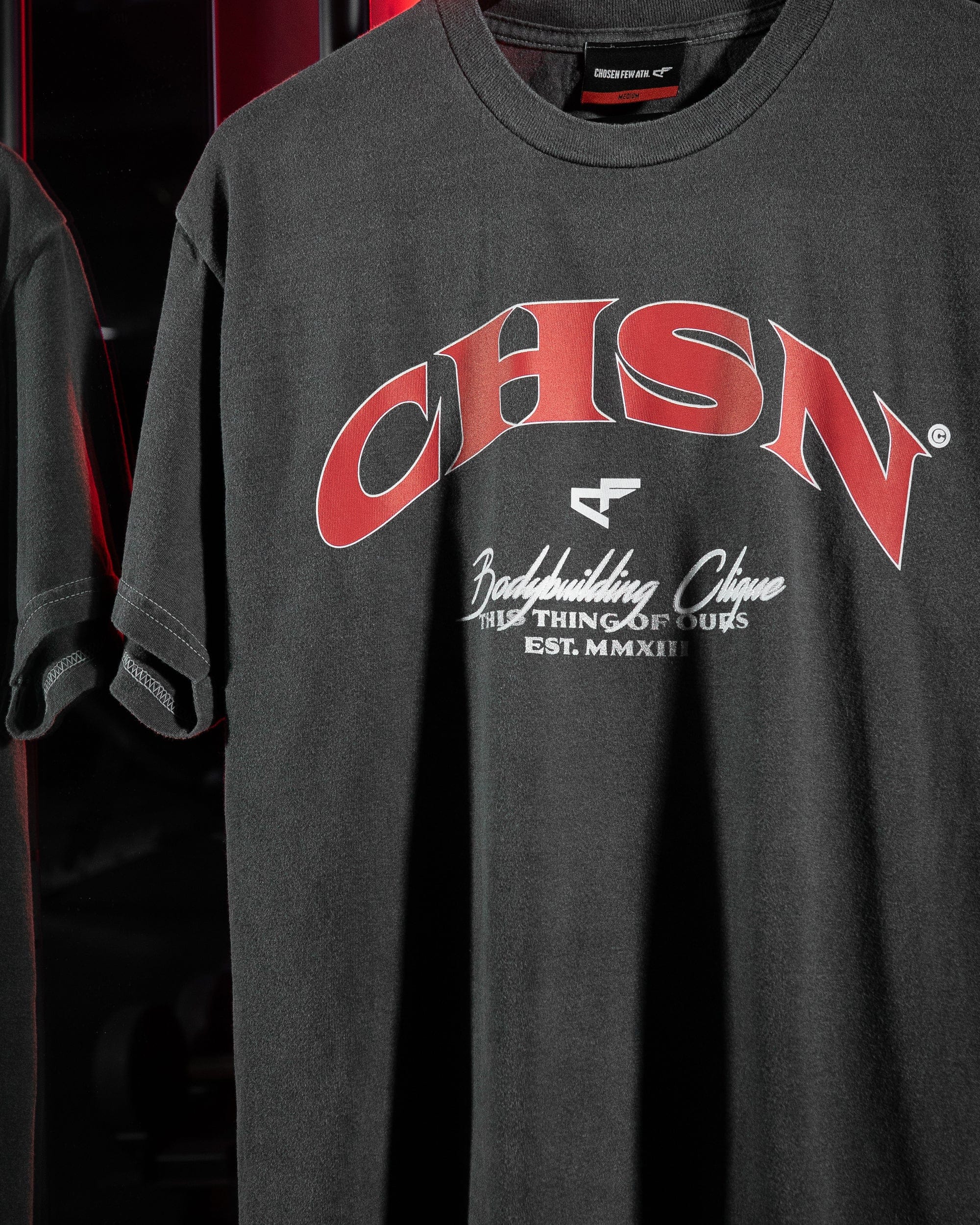 Clique Tee - Vintage Black & Red-thumbmail-3