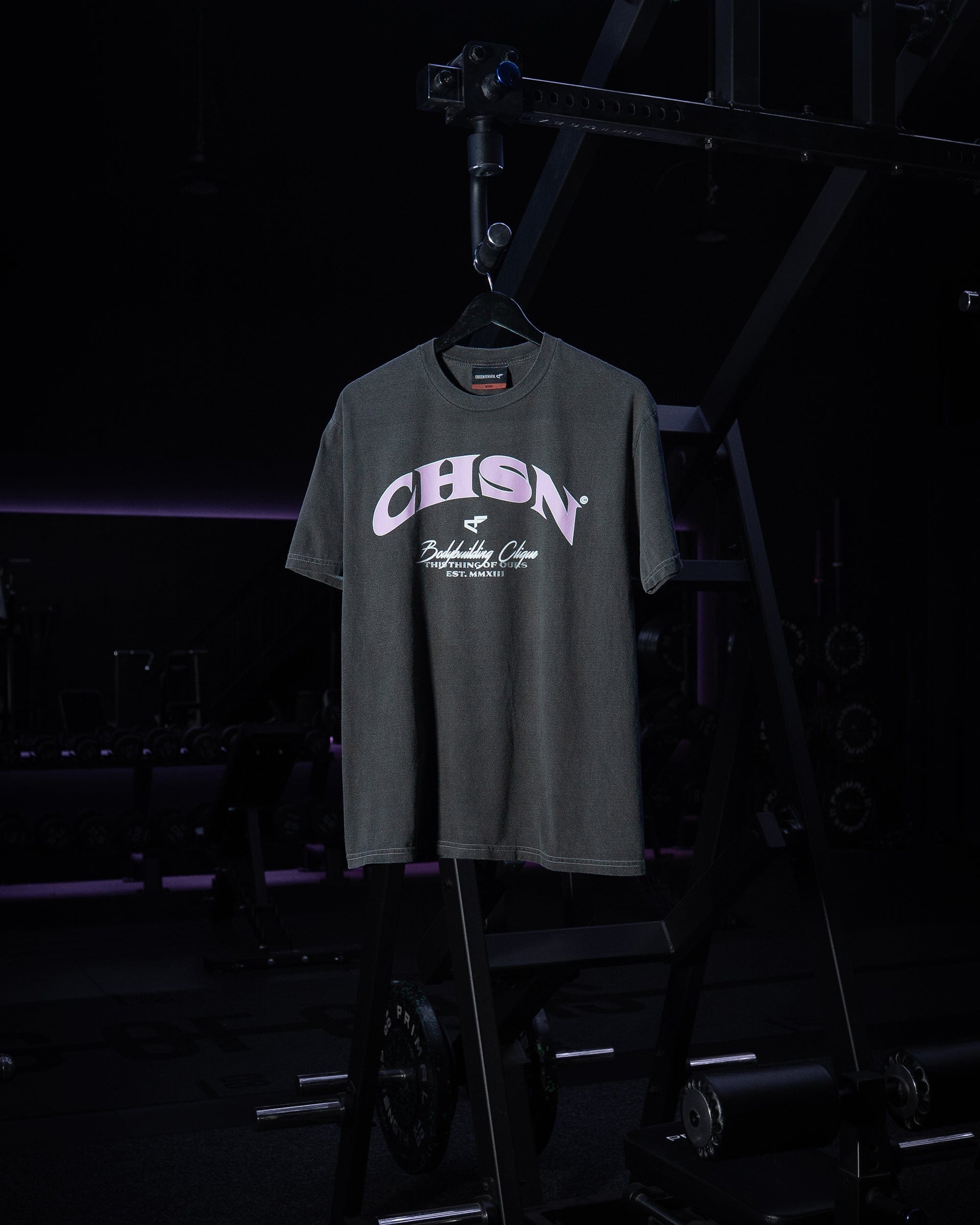 Clique Tee - Vintage Black & Baby Pink