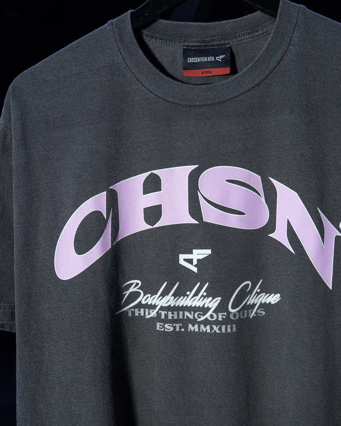 Clique Tee - Vintage Black & Baby Pink