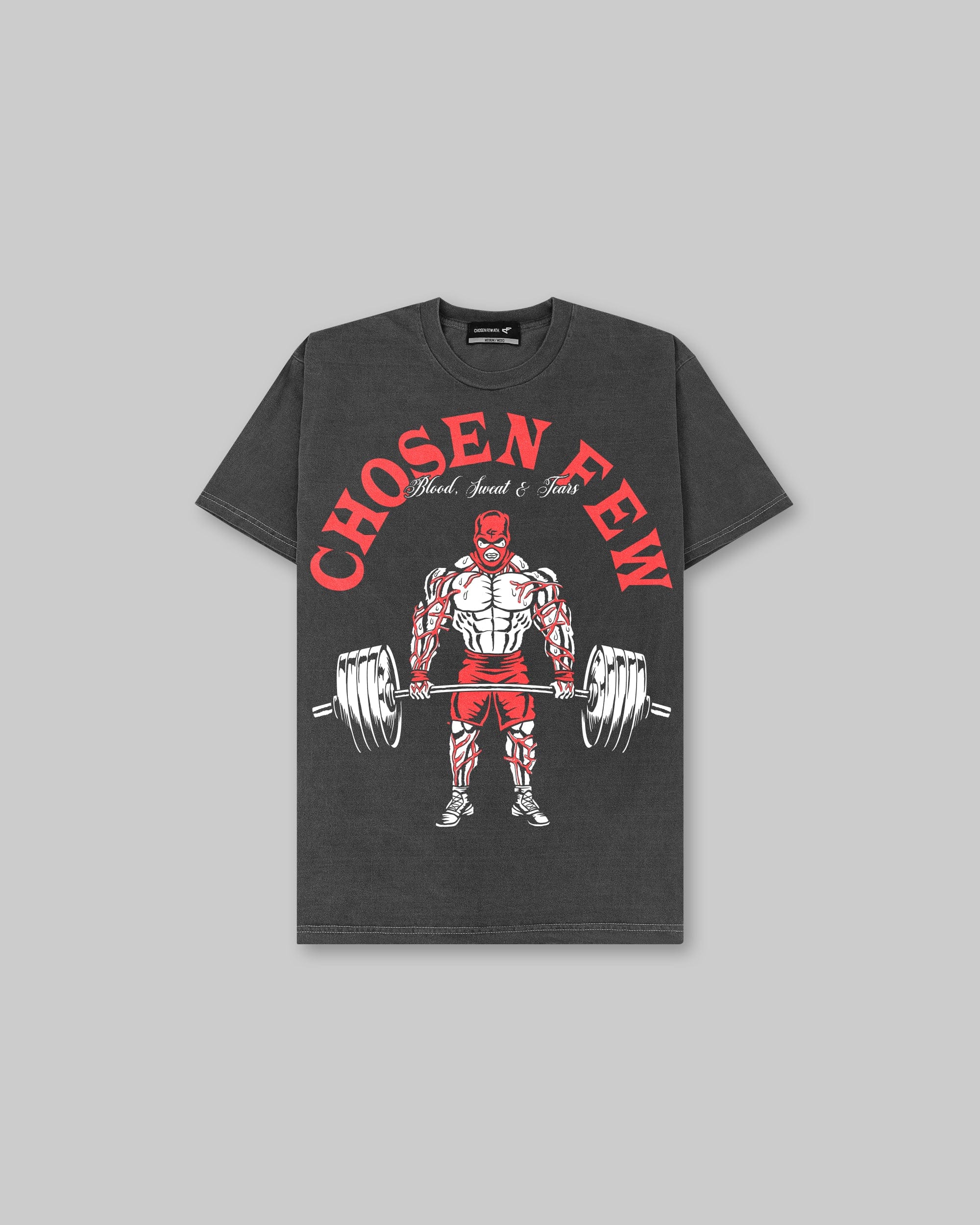 BST Deadlift Vintage Tee Black & Red-thumbmail-1
