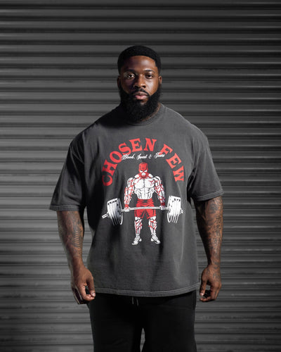BST Deadlift Vintage Tee Black & Red
