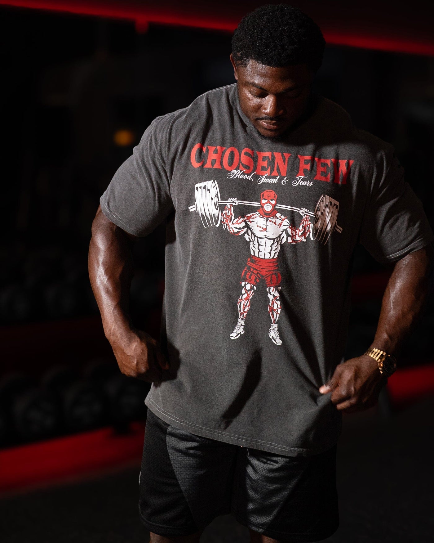BST Squat Vintage Tee Black & Red