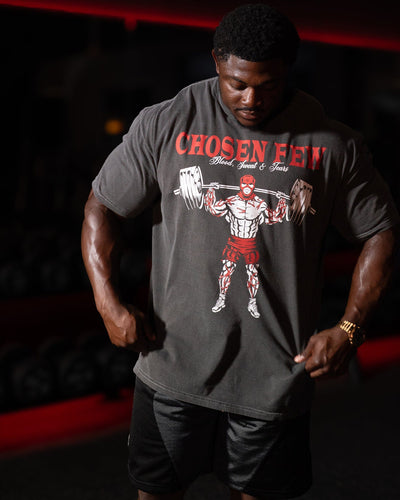 BST Squat Vintage Tee Black & Red