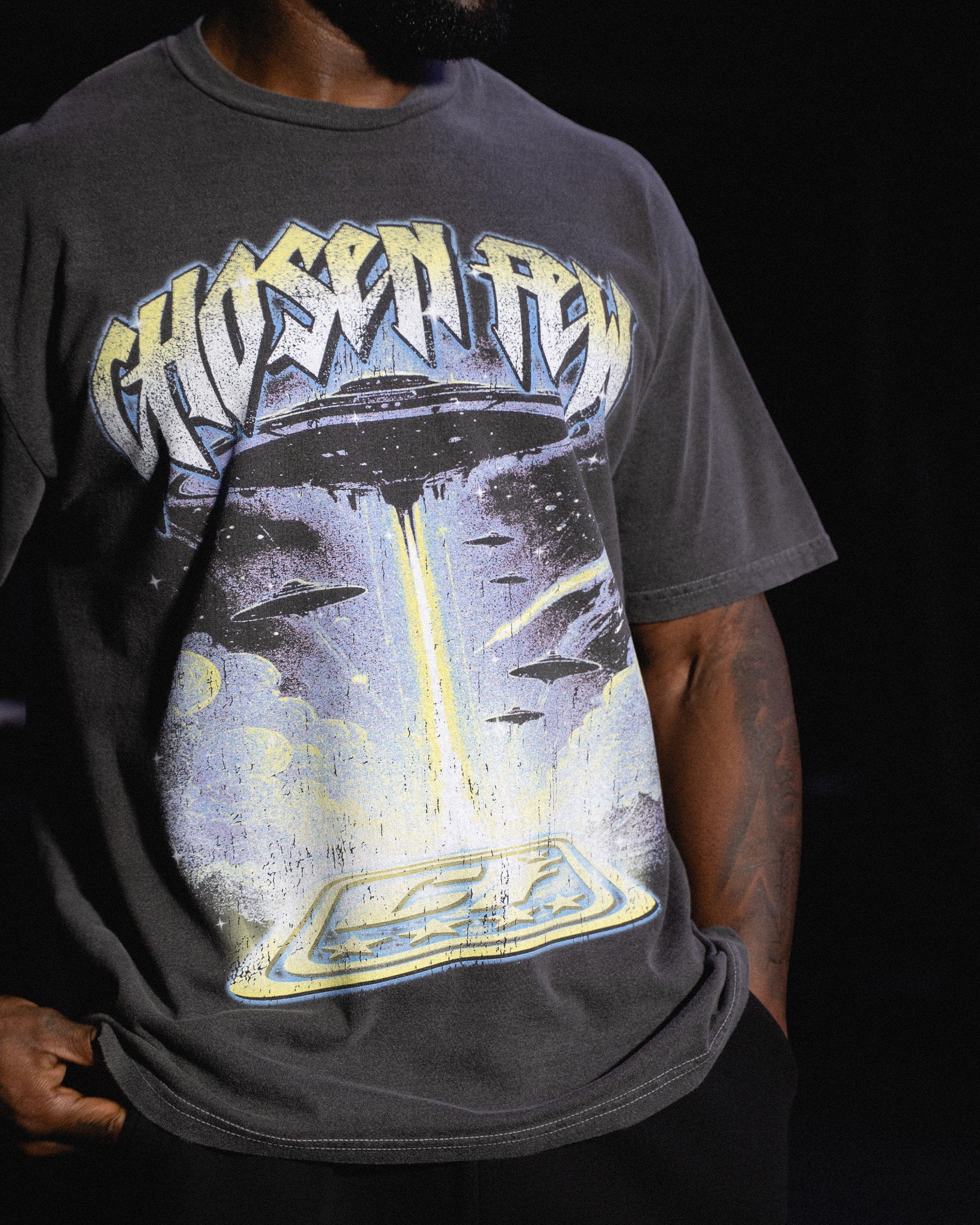 Beam Me Up - Vintage Tee - Black-thumbmail-4
