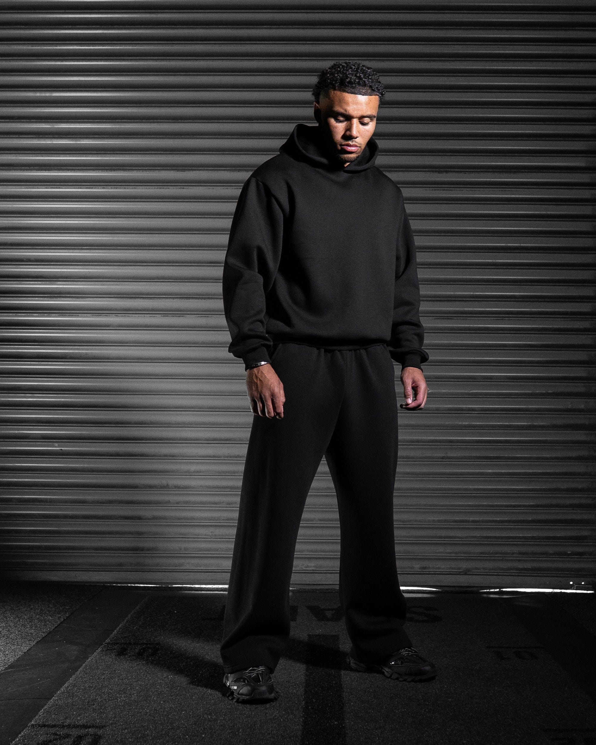 Blank Wide Jogger - Obsidian Black