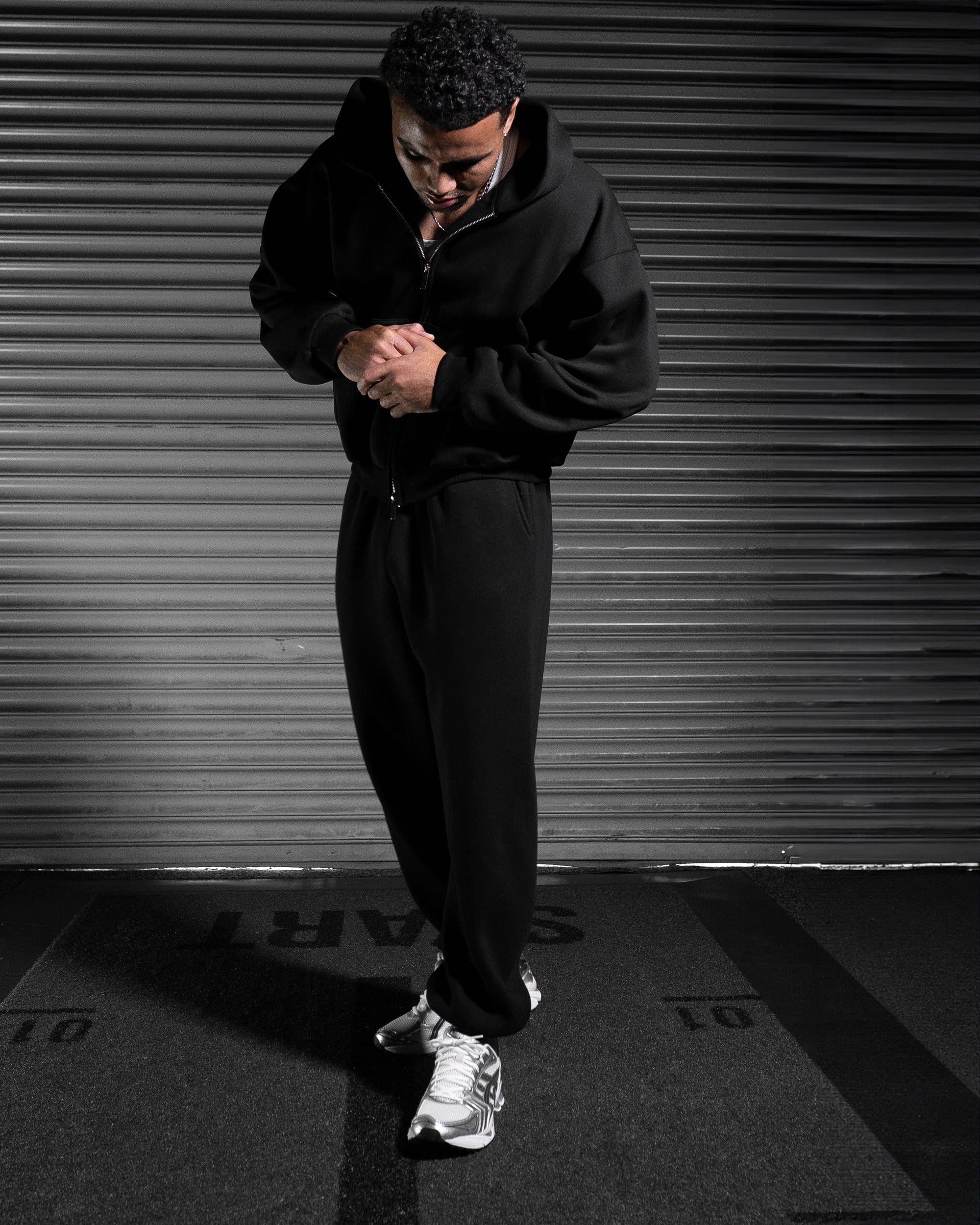Blank Cuffed Jogger - Obsidian Black