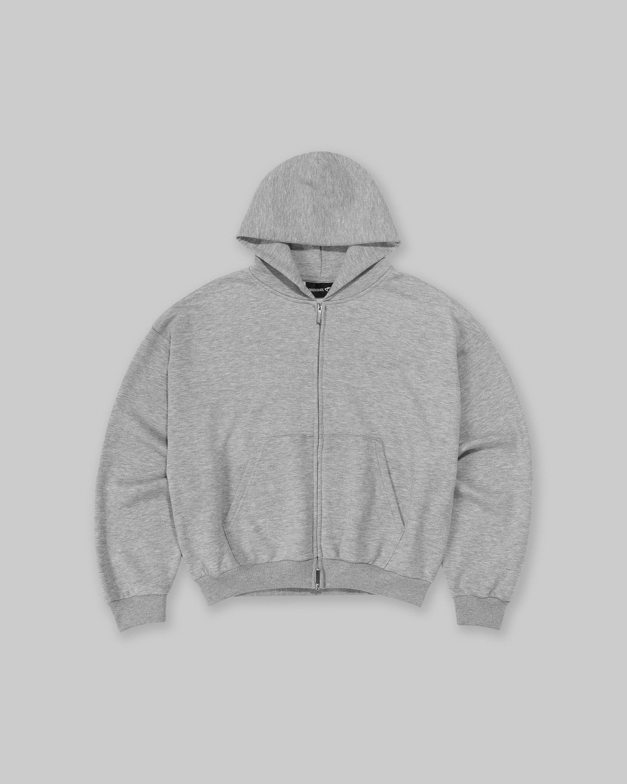 Blank Zip Hoodie - Ash Storm