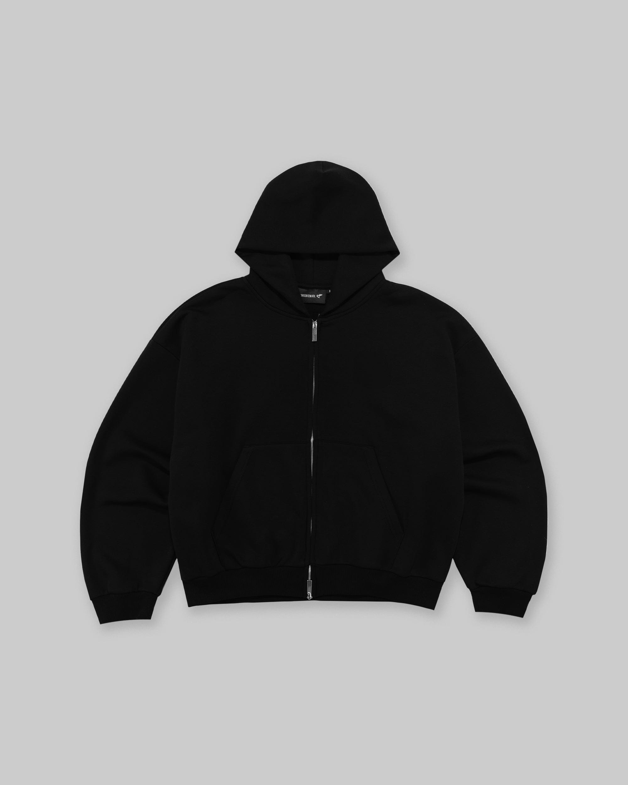 Blank Zip Hoodie - Obsidian Black