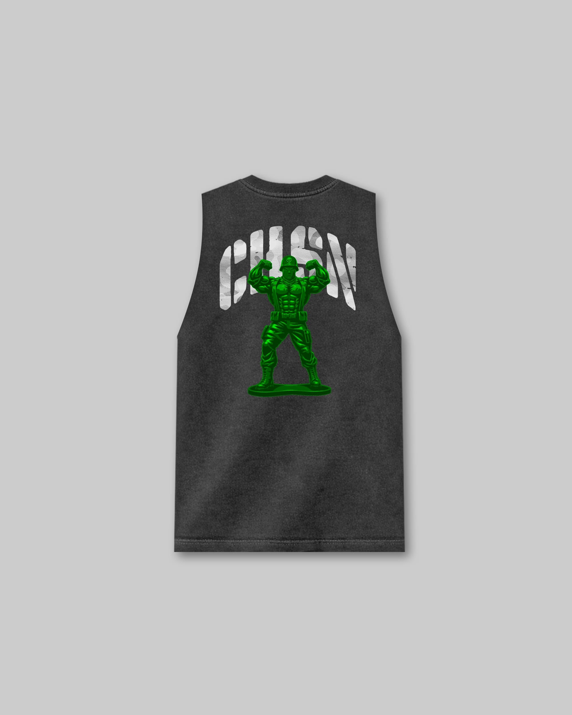 CF Army - Vintage Sleeveless Tee - Black-thumbmail-1