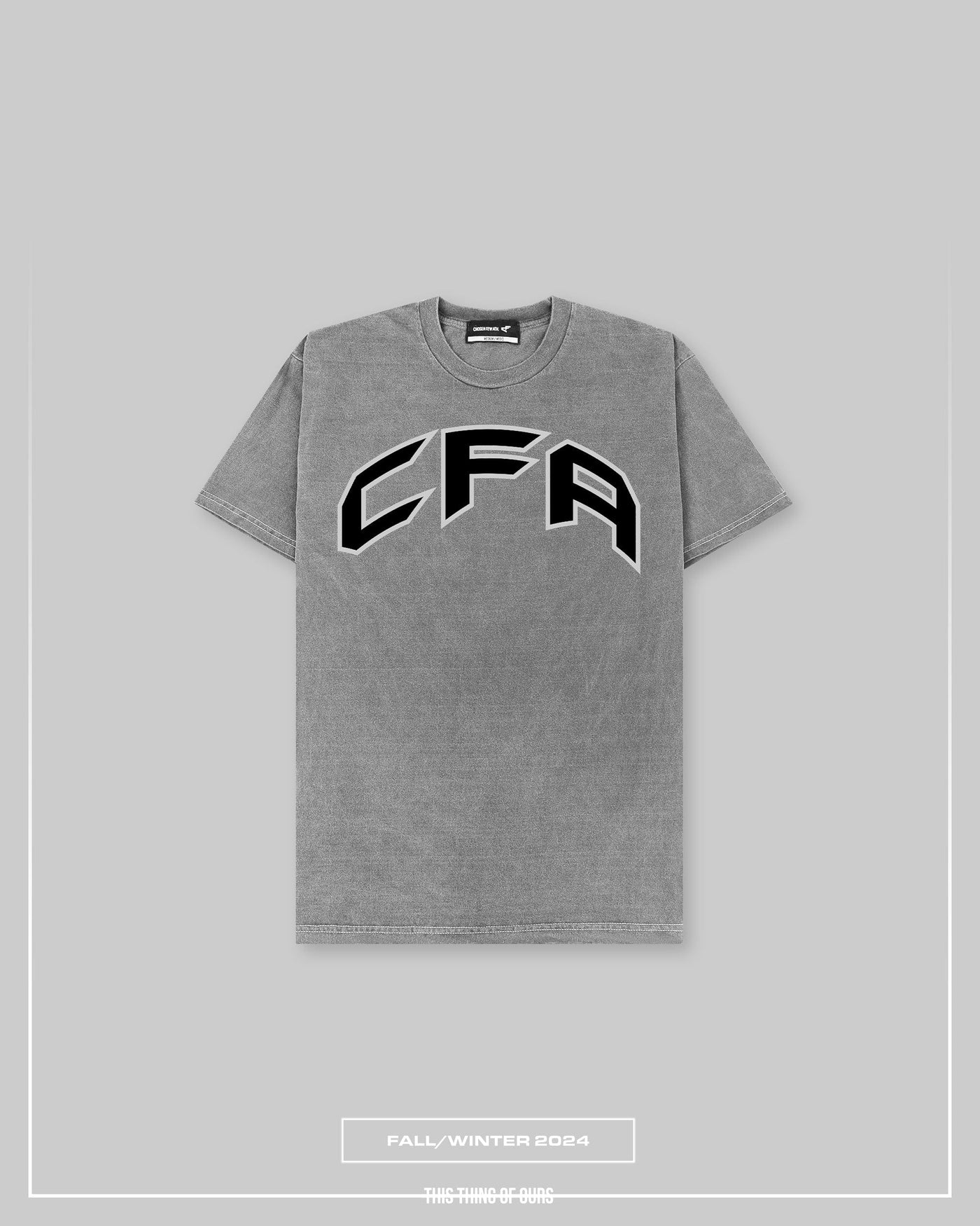 CFA FW24 Tee - Vintage Grey & Black