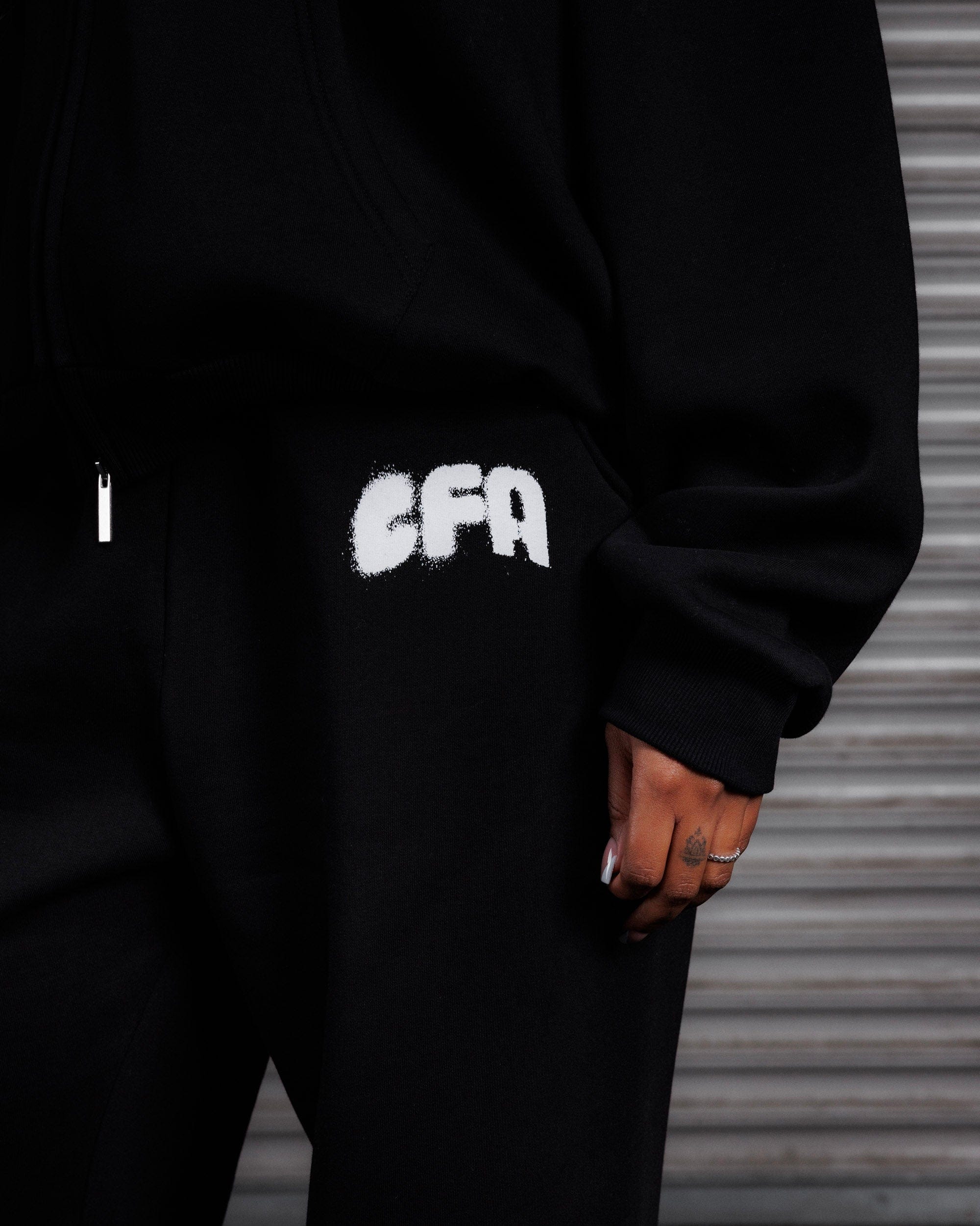 Spray Wide Joggers - Obsidian Black-thumbmail-5