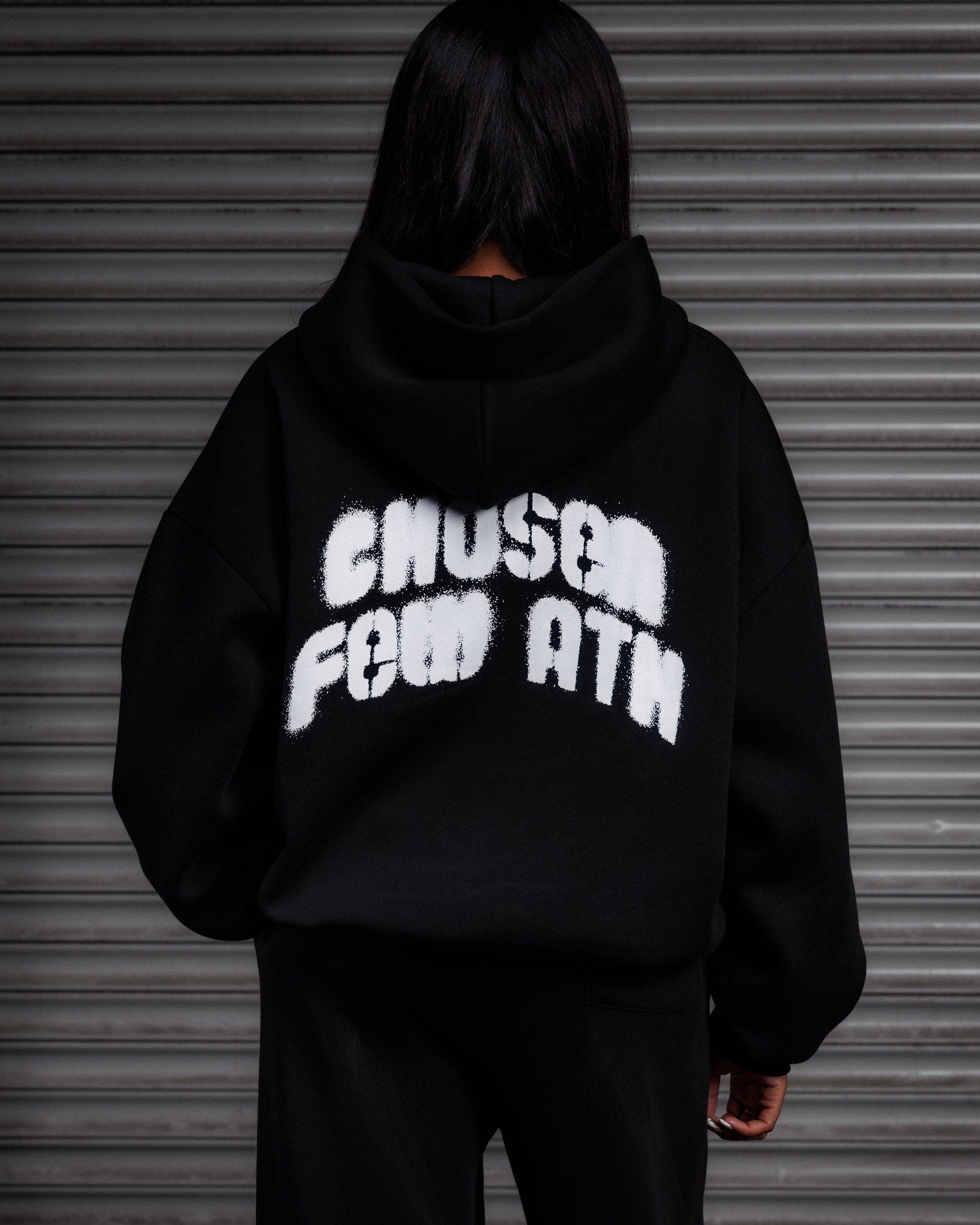 Spray Zip Hoodie - Obsidian Black-thumbmail-7