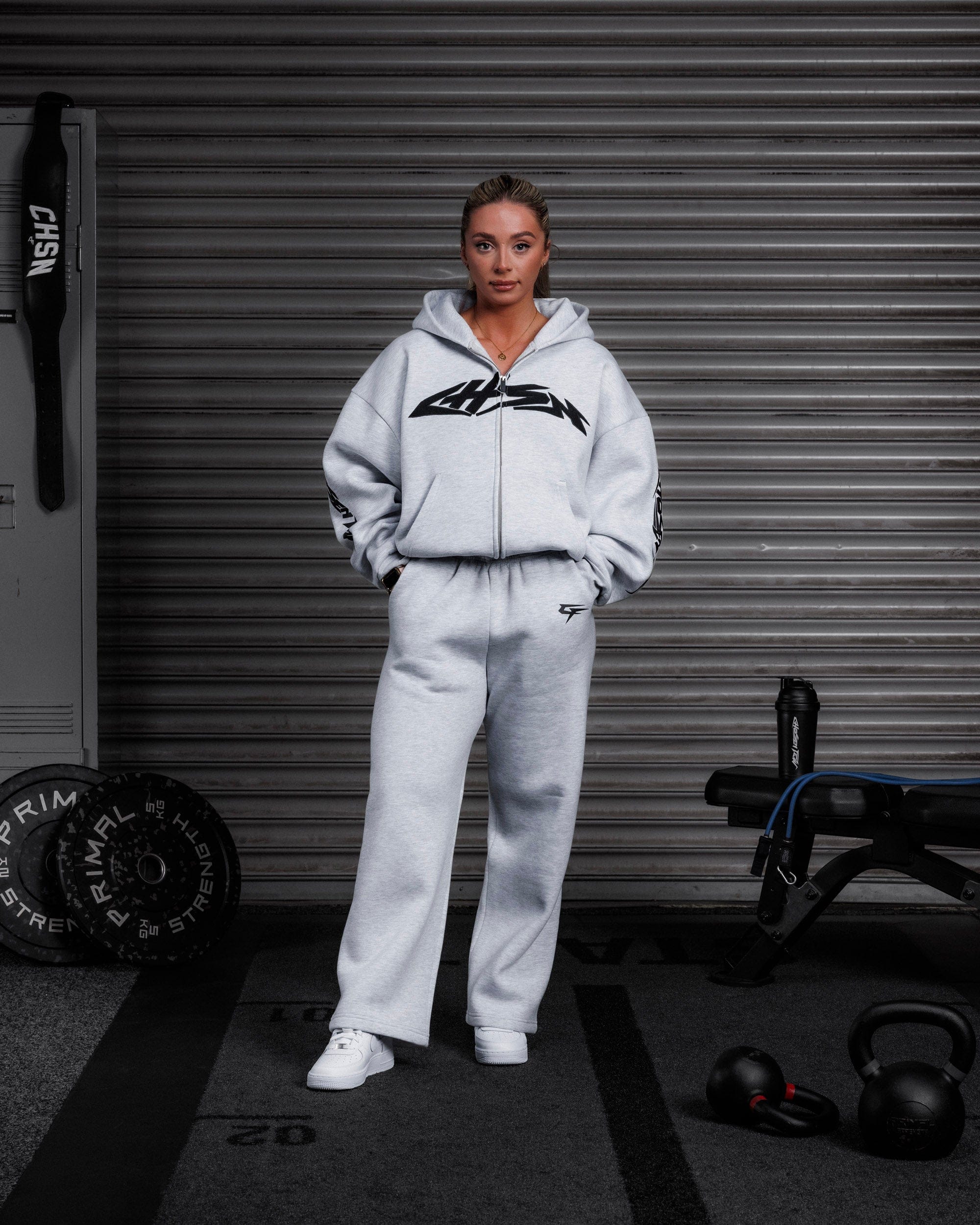 Iron Thunder Zip Hoodie - Salt & Pepper-thumbmail-3