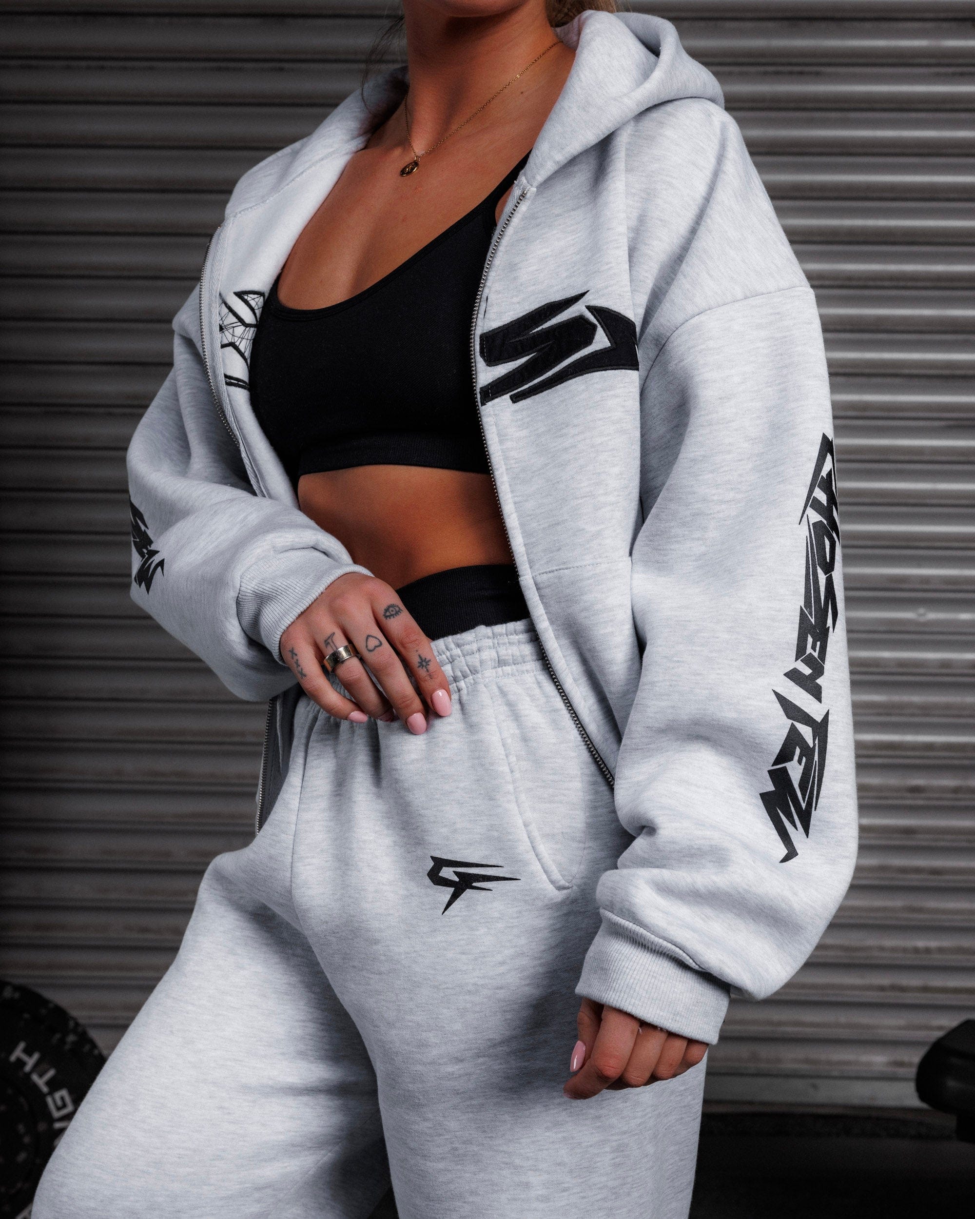 Iron Thunder Wide Joggers - Salt & Pepper-thumbmail-5