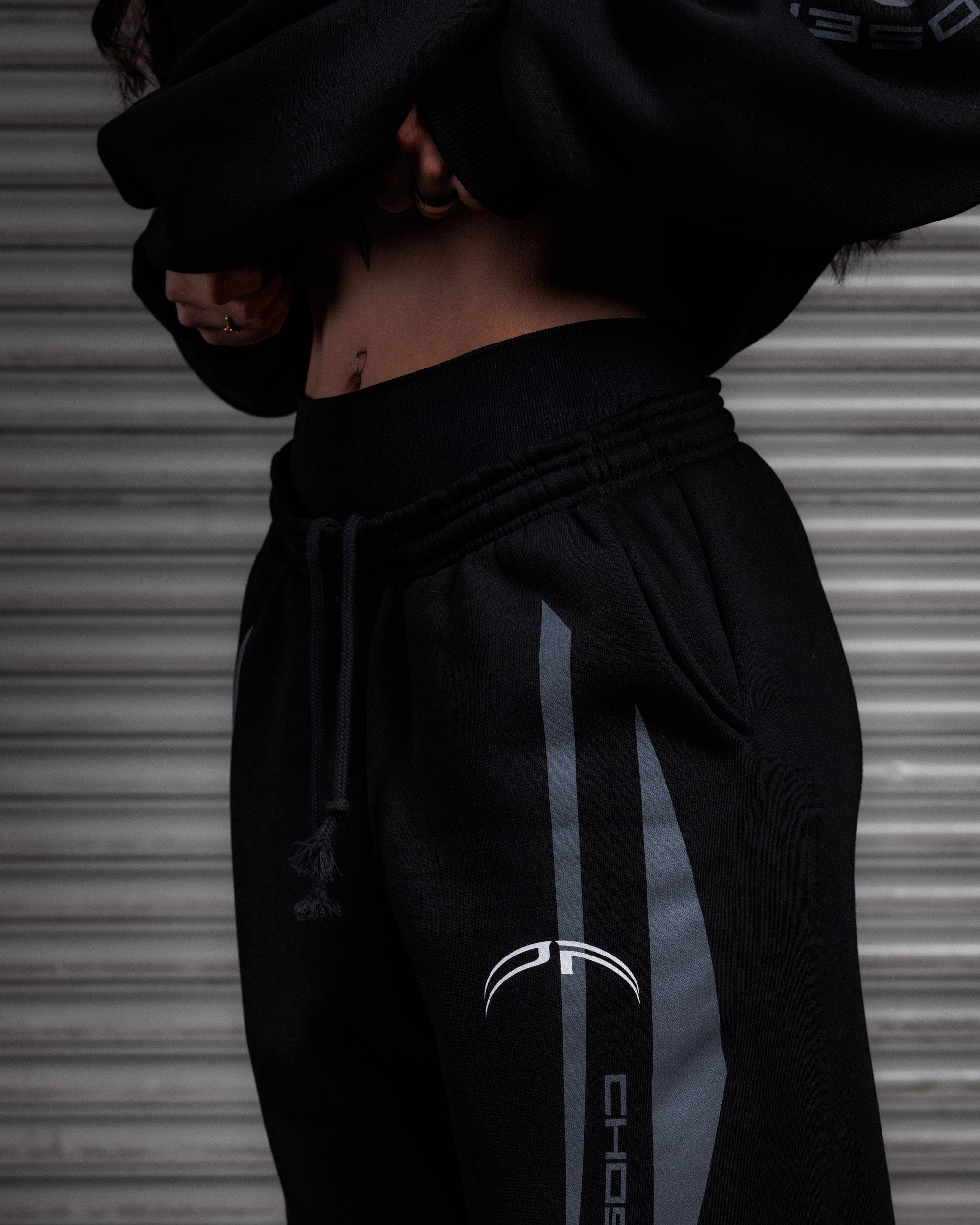 Cyber Cuffed Jogger - Obsidian Black-thumbmail-5