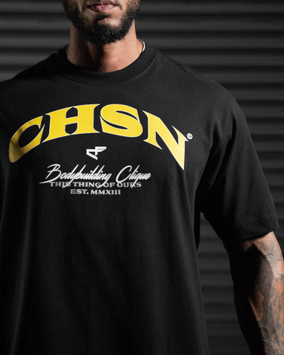 Clique Heavy Tee - Black & Yellow