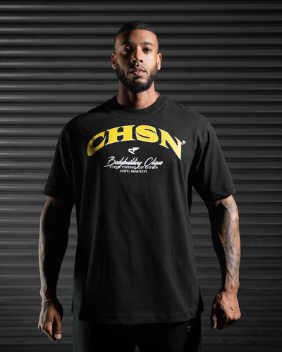 Clique Heavy Tee - Black & Yellow