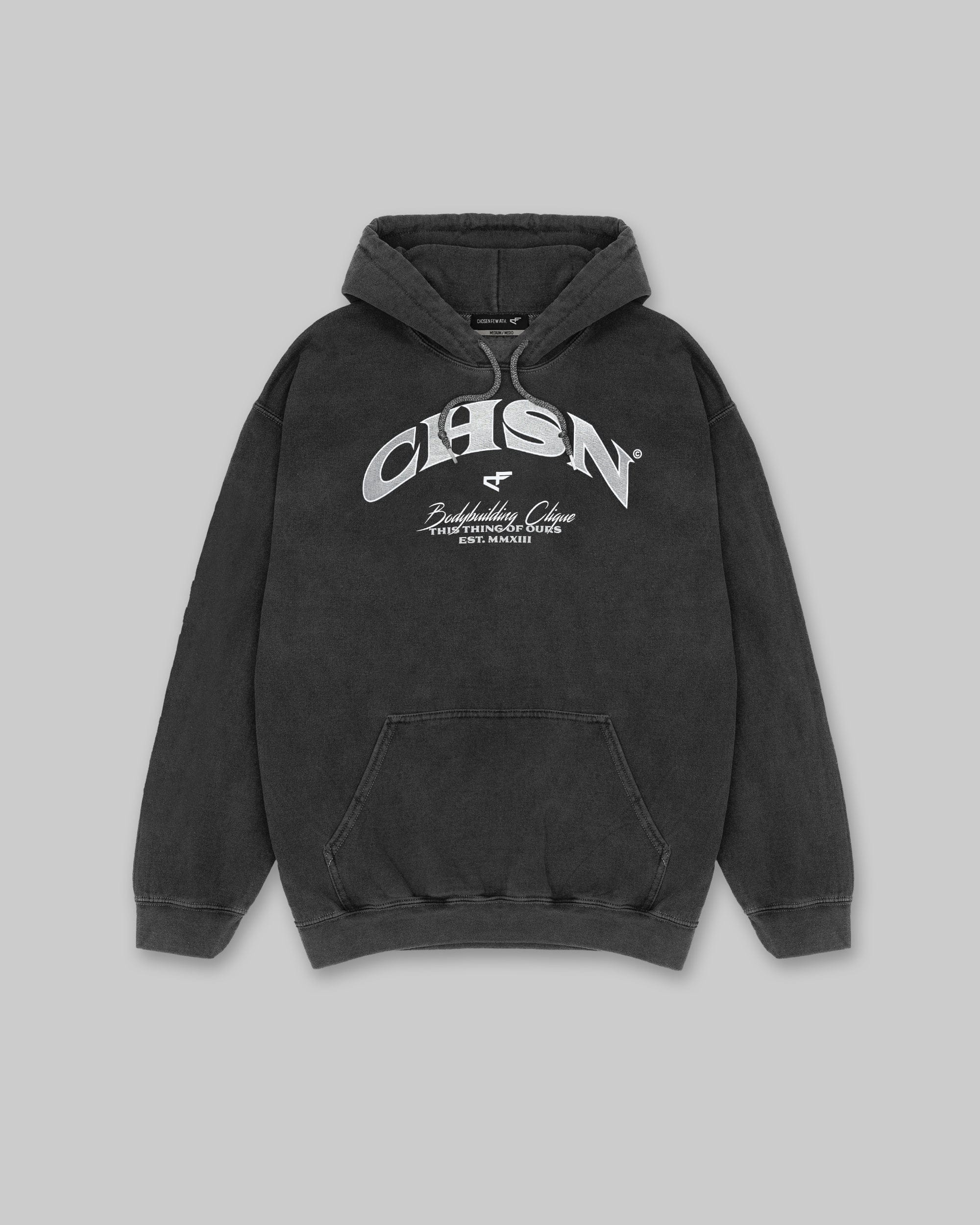 Clique - Vintage Hoodie - Black & Silver
