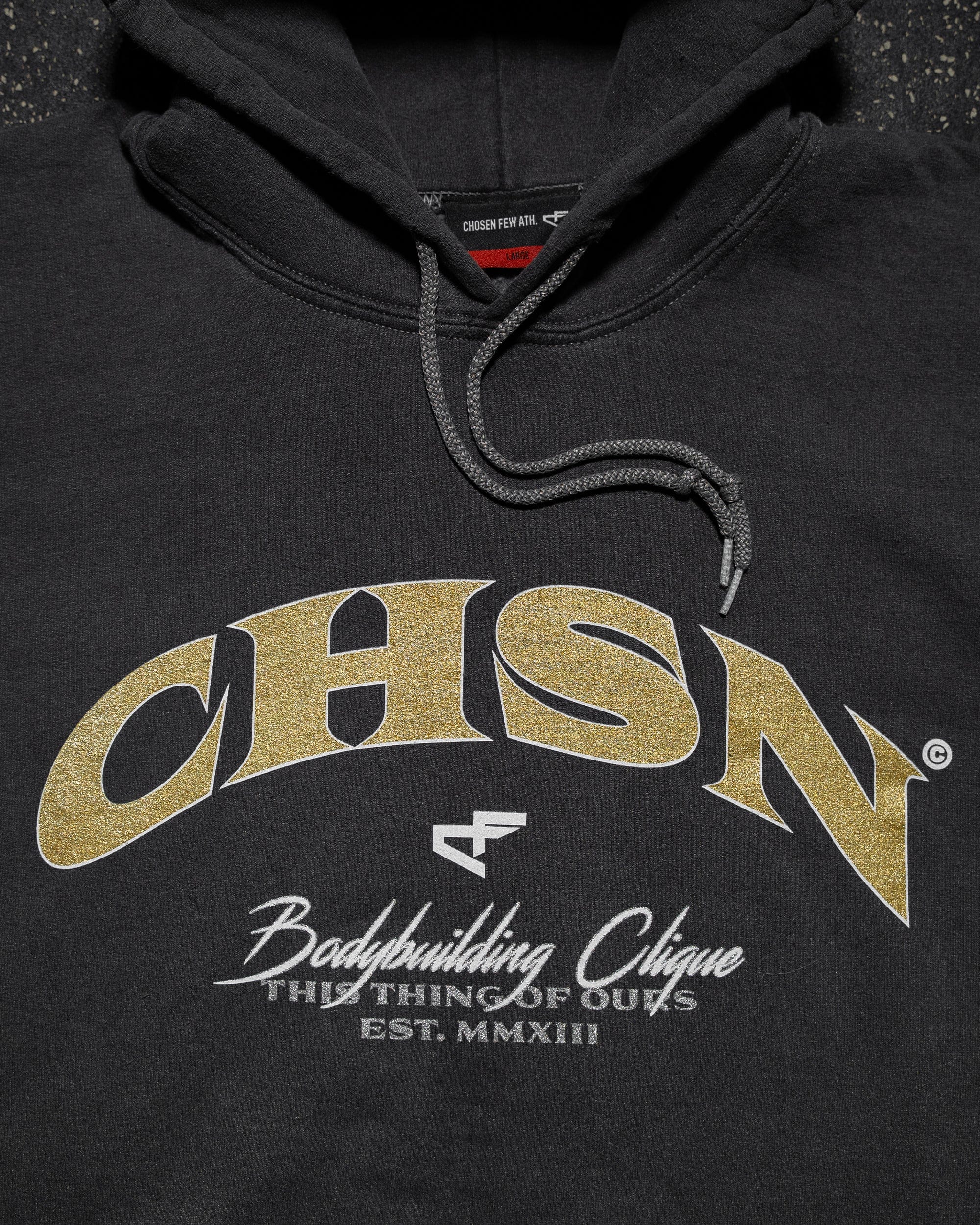 Clique - Vintage Hoodie - Black & Metallic Gold-thumbmail-3