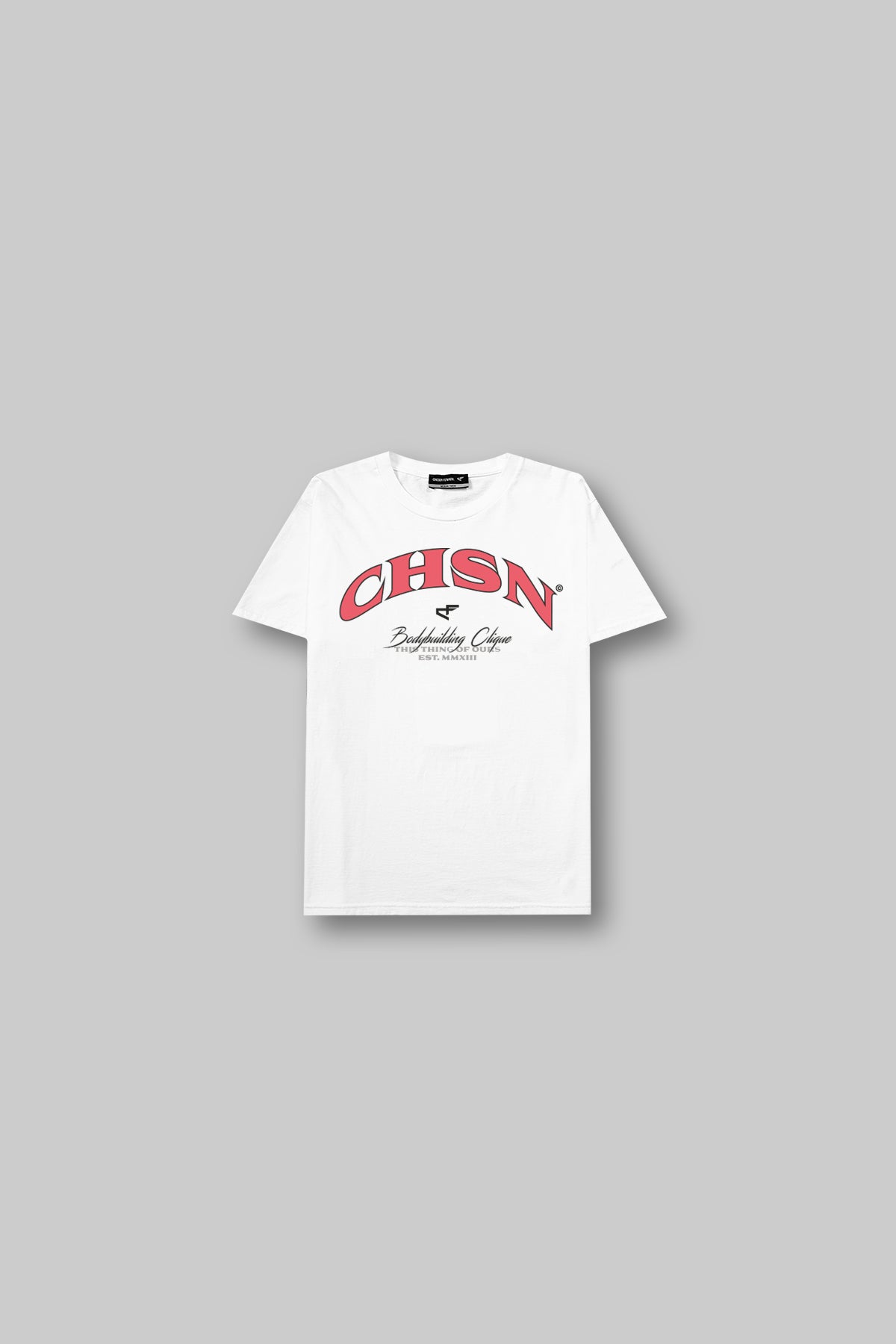 Clique Tee - Vintage White & Red