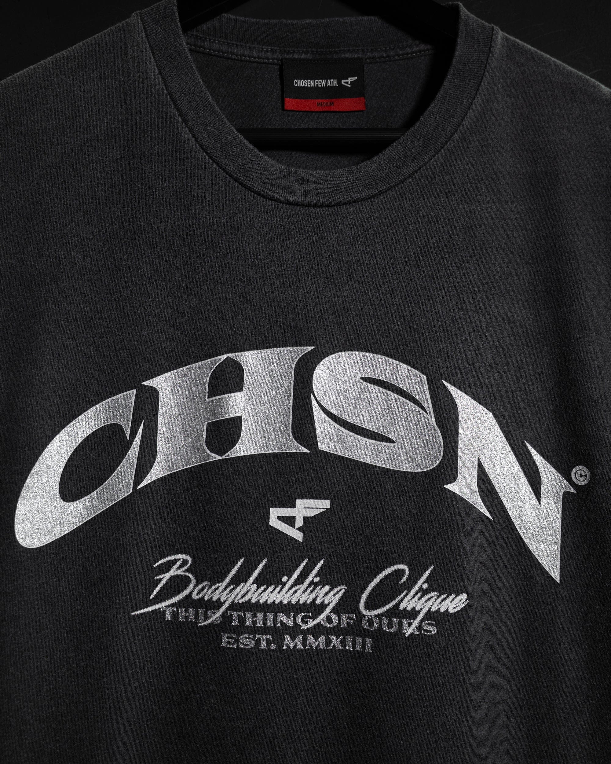 Clique - Vintage Tee - Black & Metallic Silver