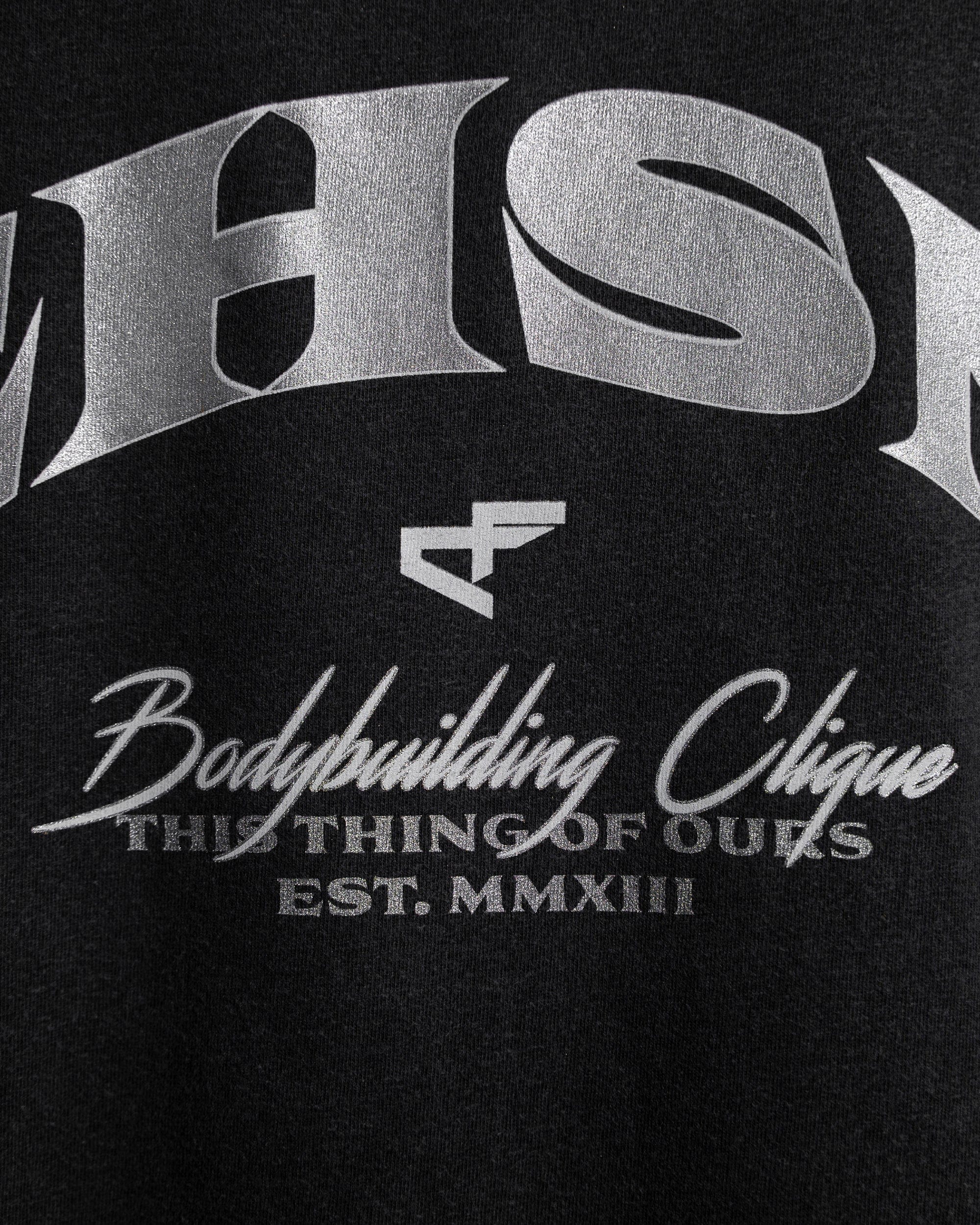 Clique - Vintage Tee - Black & Metallic Silver-thumbmail-3