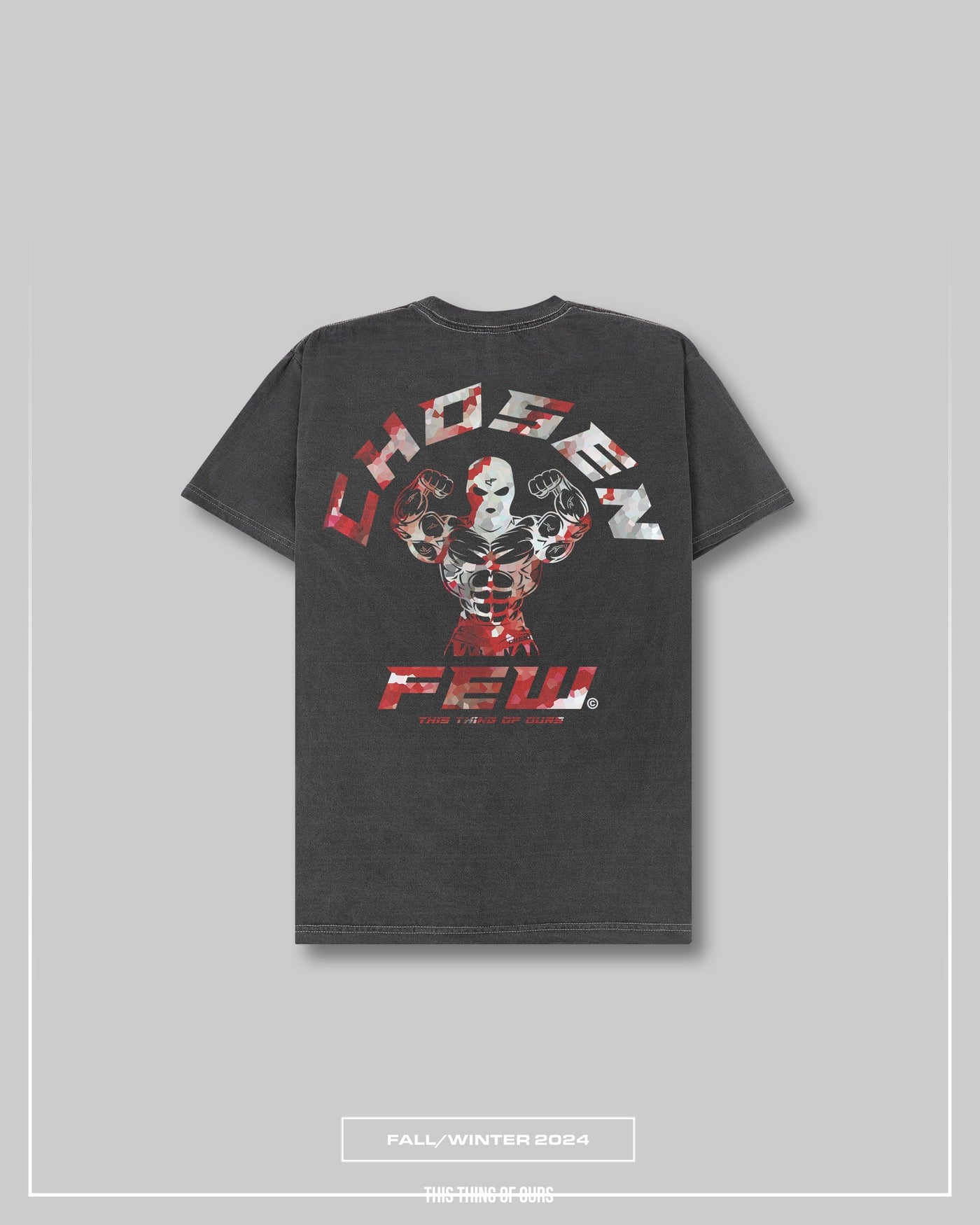 G Gym Tee - Vintage Black & Crimson Camo