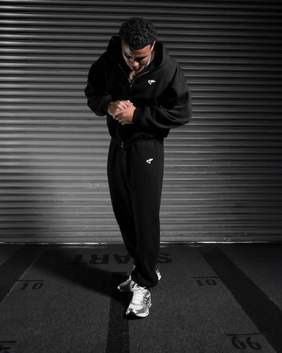 Daily Logo Cuffed Jogger - Obsidian Black