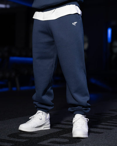 Daily Logo Cuffed Jogger - Navy Blue