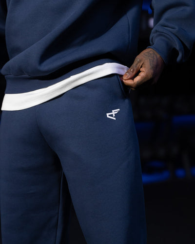 Daily Logo Cuffed Jogger - Navy Blue