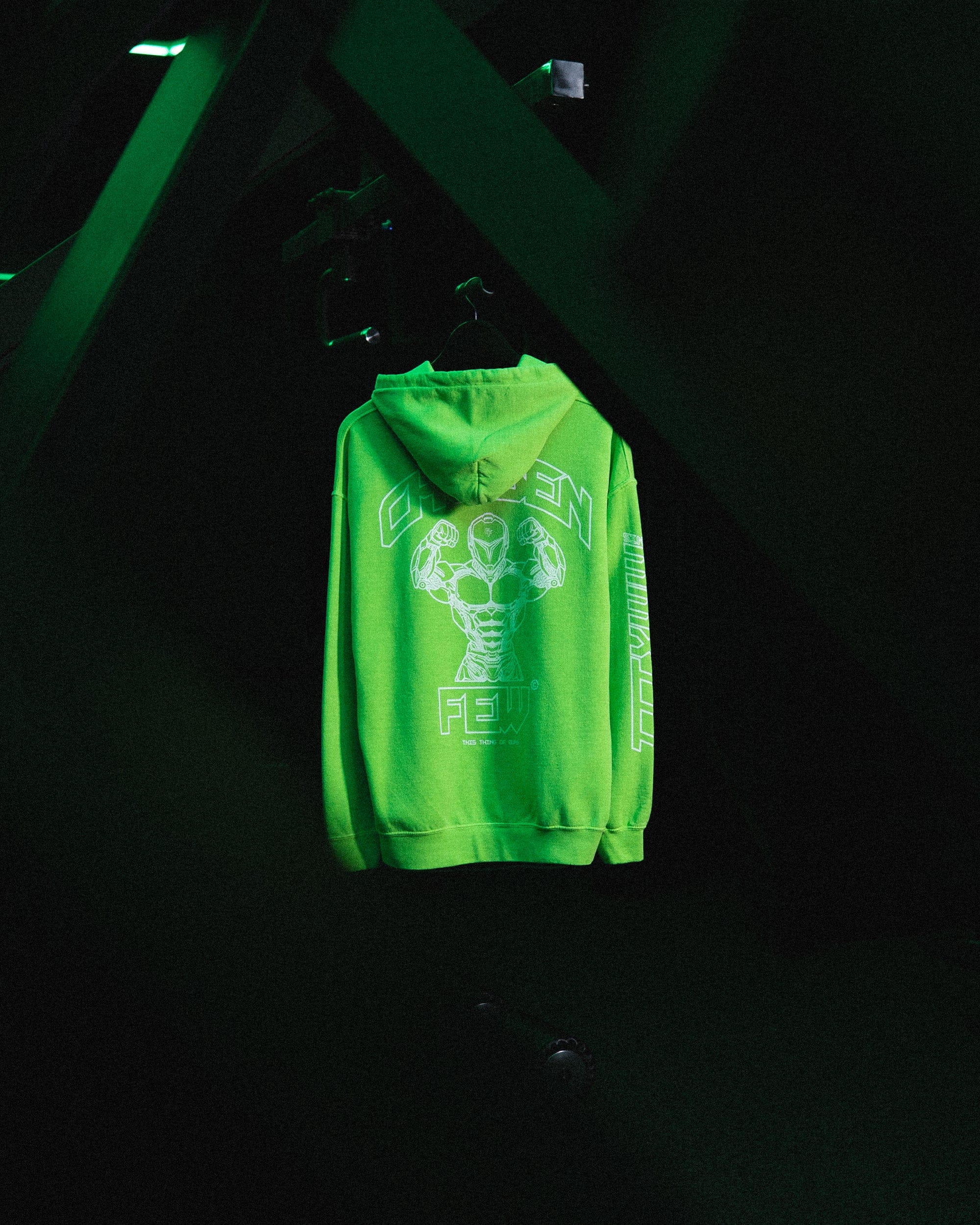 G Gym Cyber - Vintage Hoodie - Green-thumbmail-4