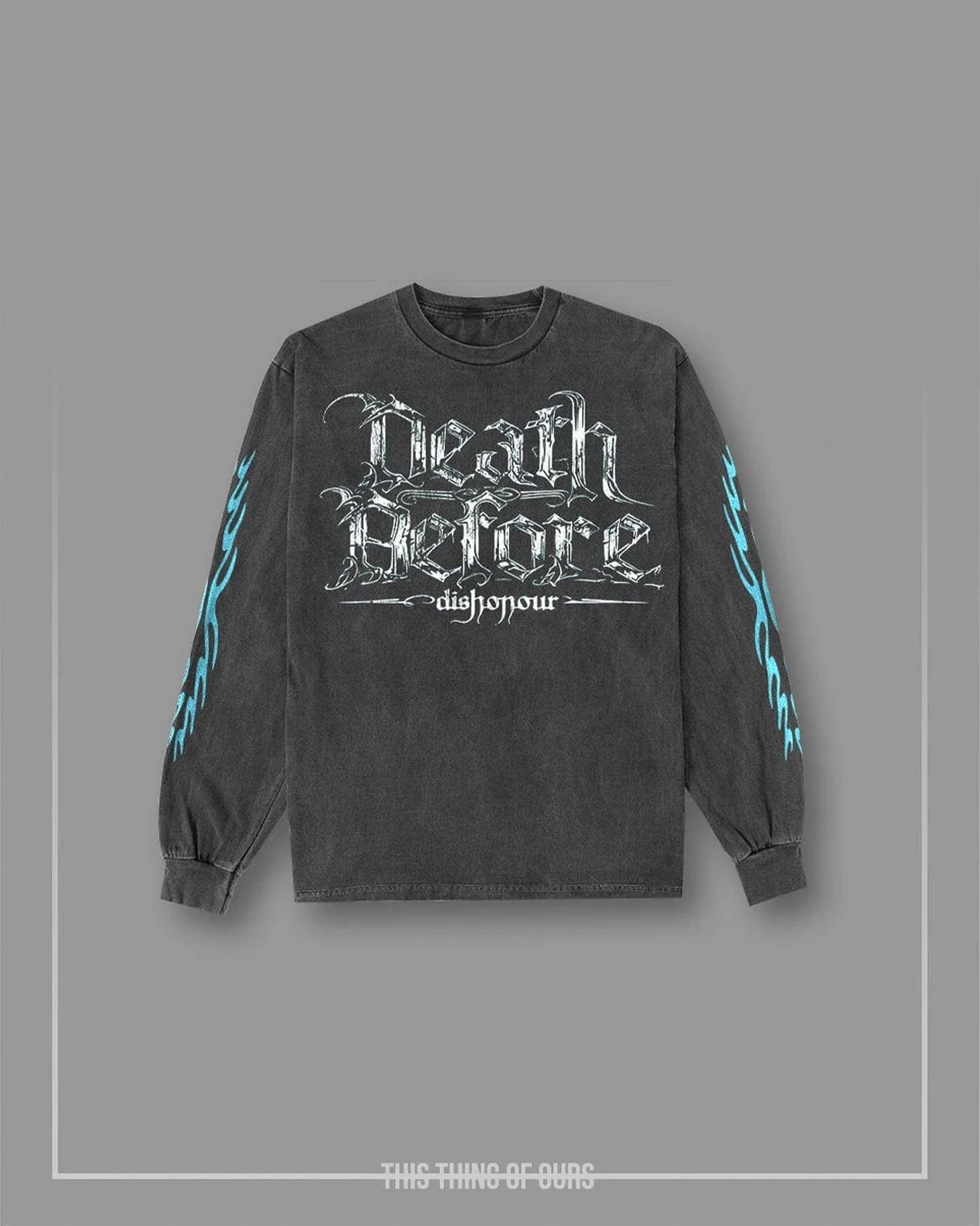 Death Before Dishonour Long Sleeve Tee - Vintage Black