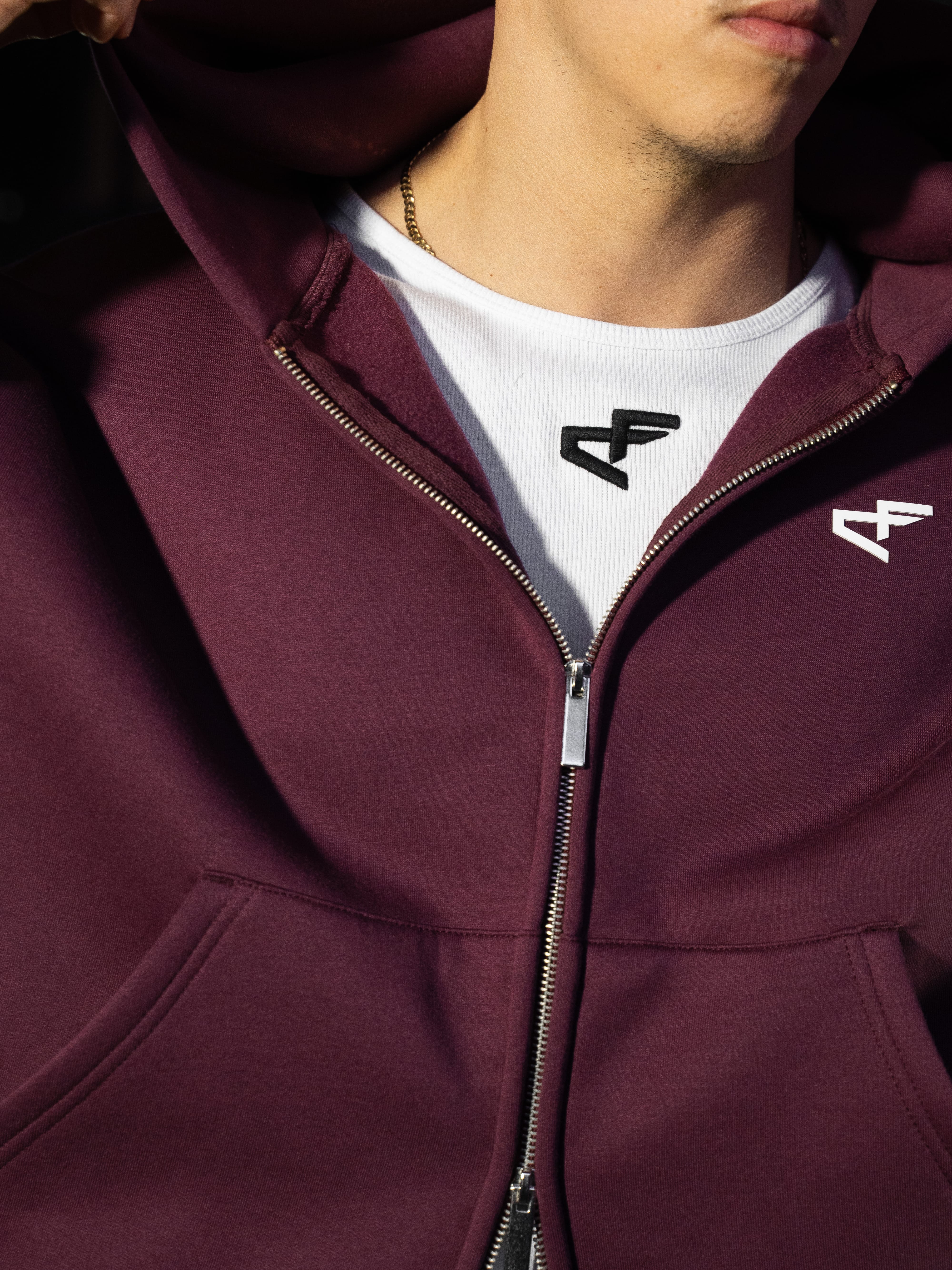 Daily Logo Zip Hoodie - Fig-thumbmail-4