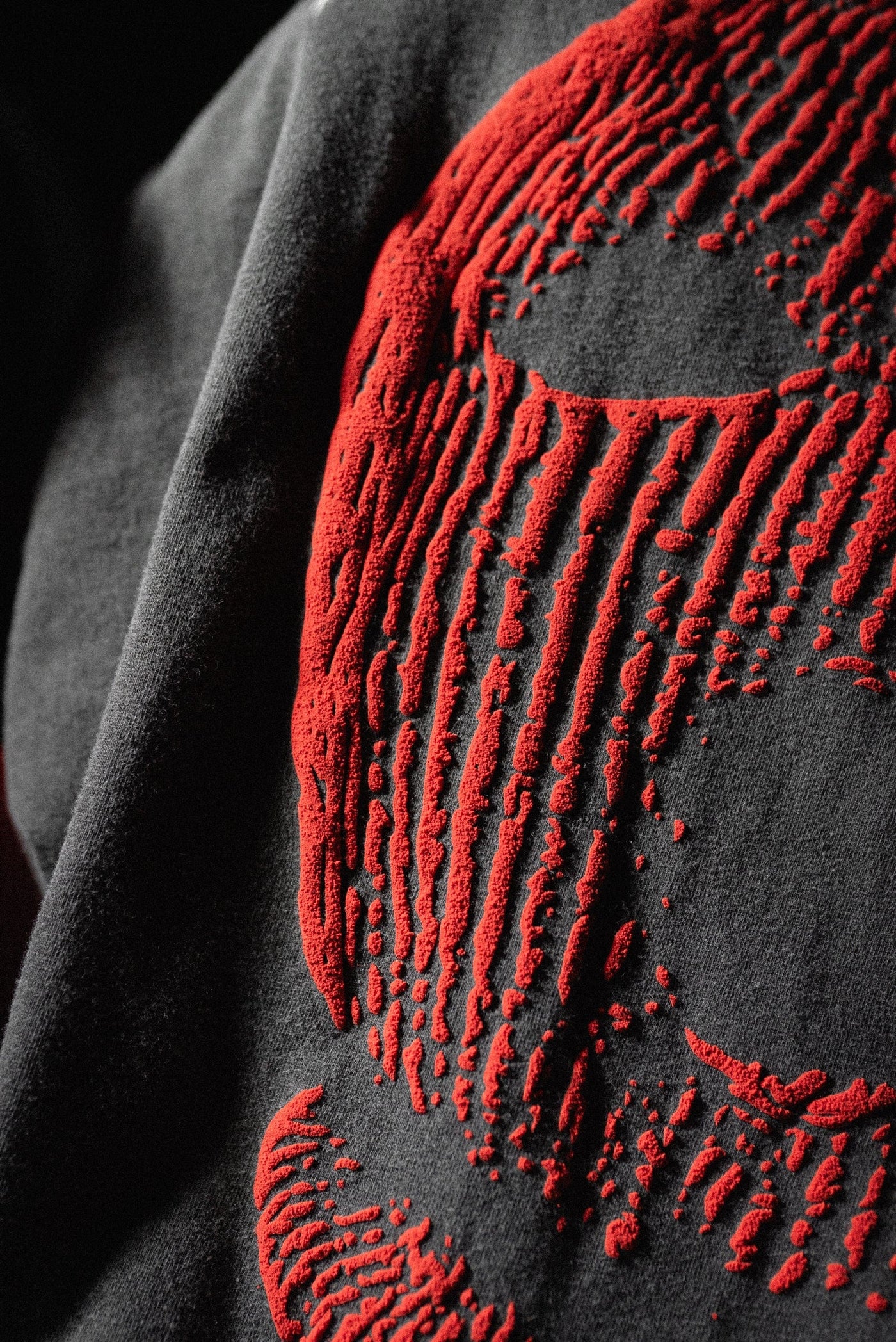 N4F FW24 Hoodie - Vintage Black & Red