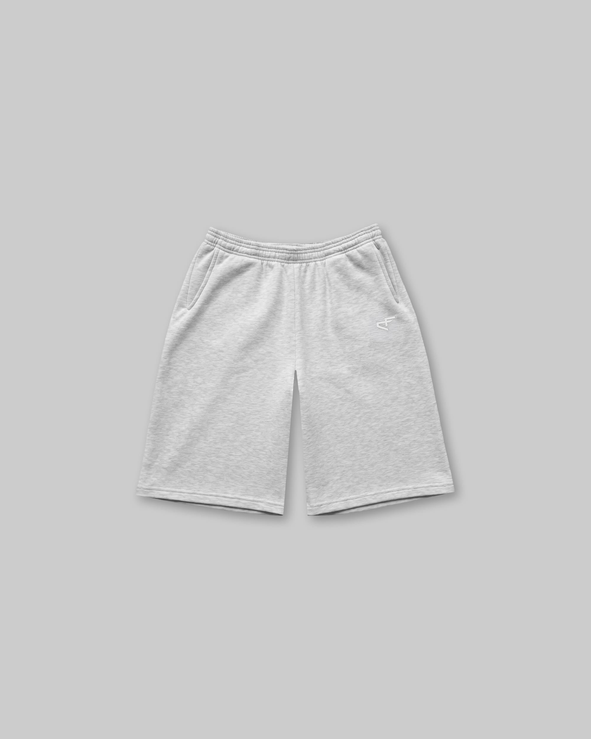 Daily Logo Dropped Knee Shorts - Salt & Pepper