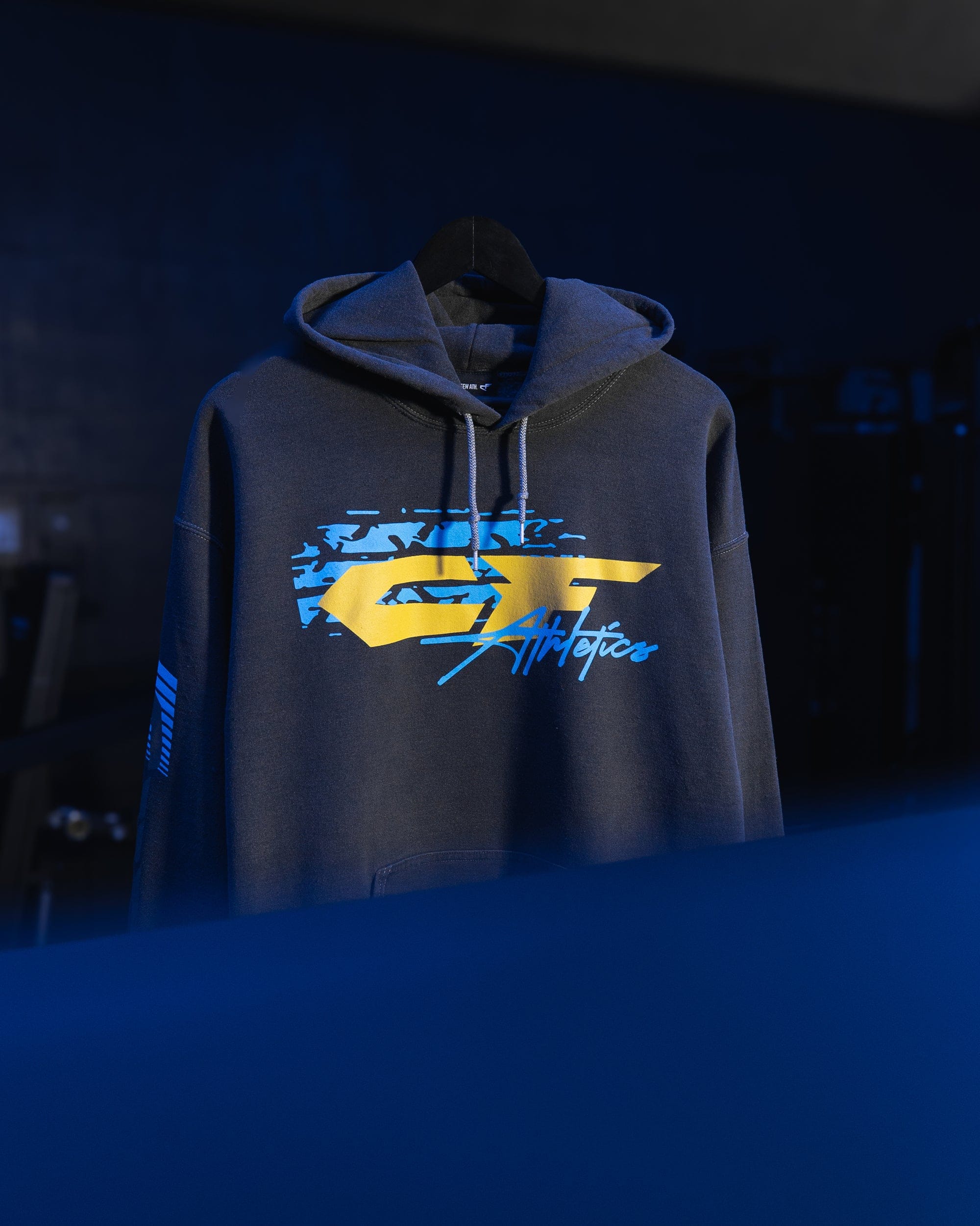 Factory Team - Vintage Hoodie - Black & Yellow-thumbmail-3