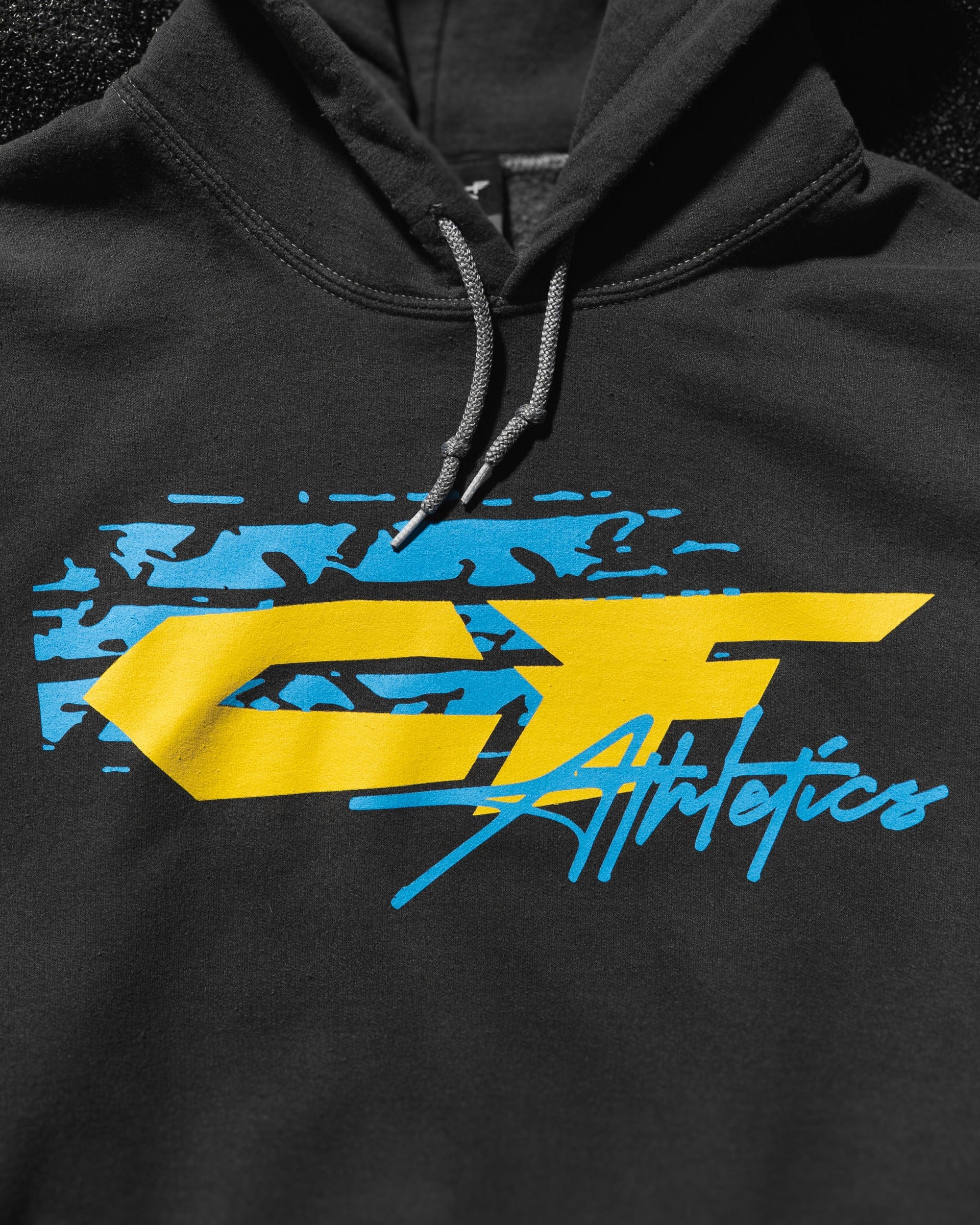 Factory Team - Vintage Hoodie - Black & Yellow