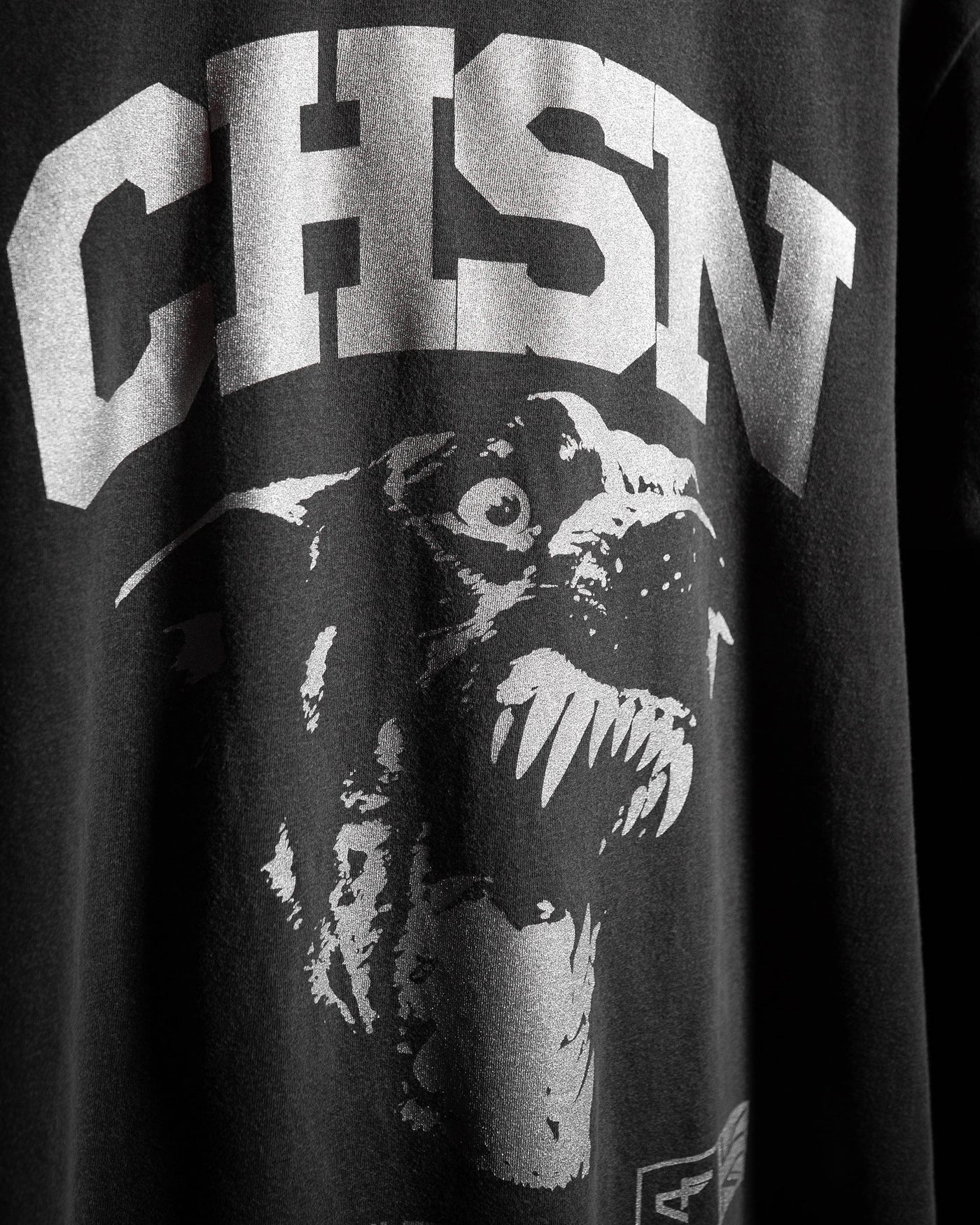 Fearless Tee - Vintage Black & Metallic Silver