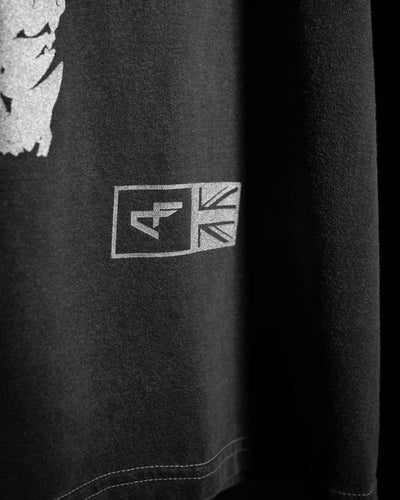 Fearless Tee - Vintage Black & Metallic Silver