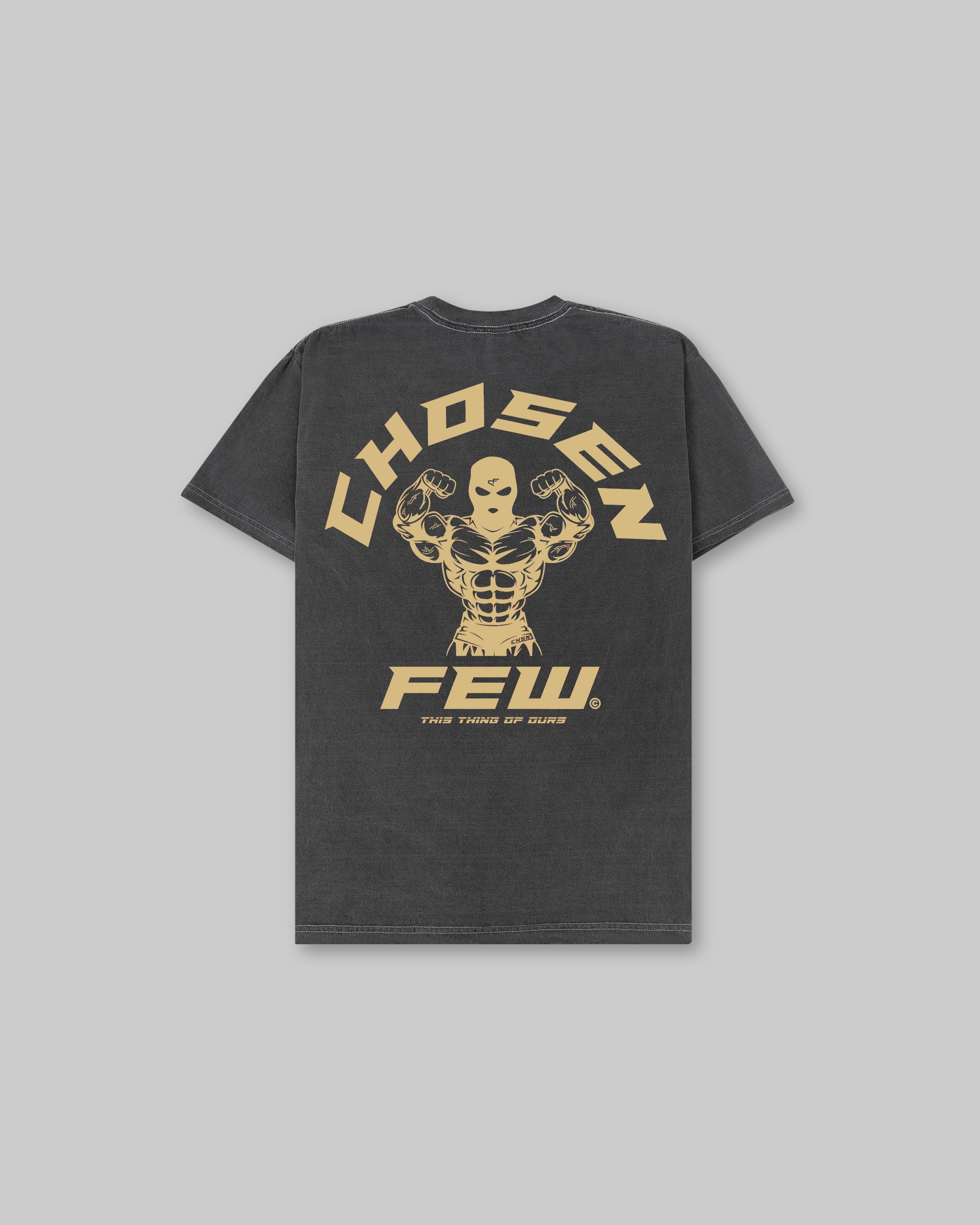G Gym Tee - Vintage Black & Metallic Gold