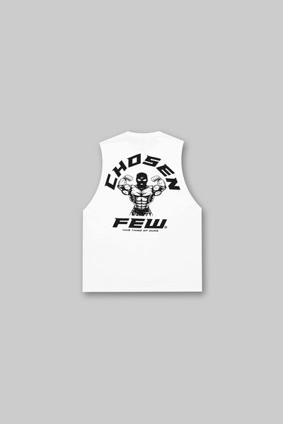 G Gym Sleeveless Tee - Vintage White & Black