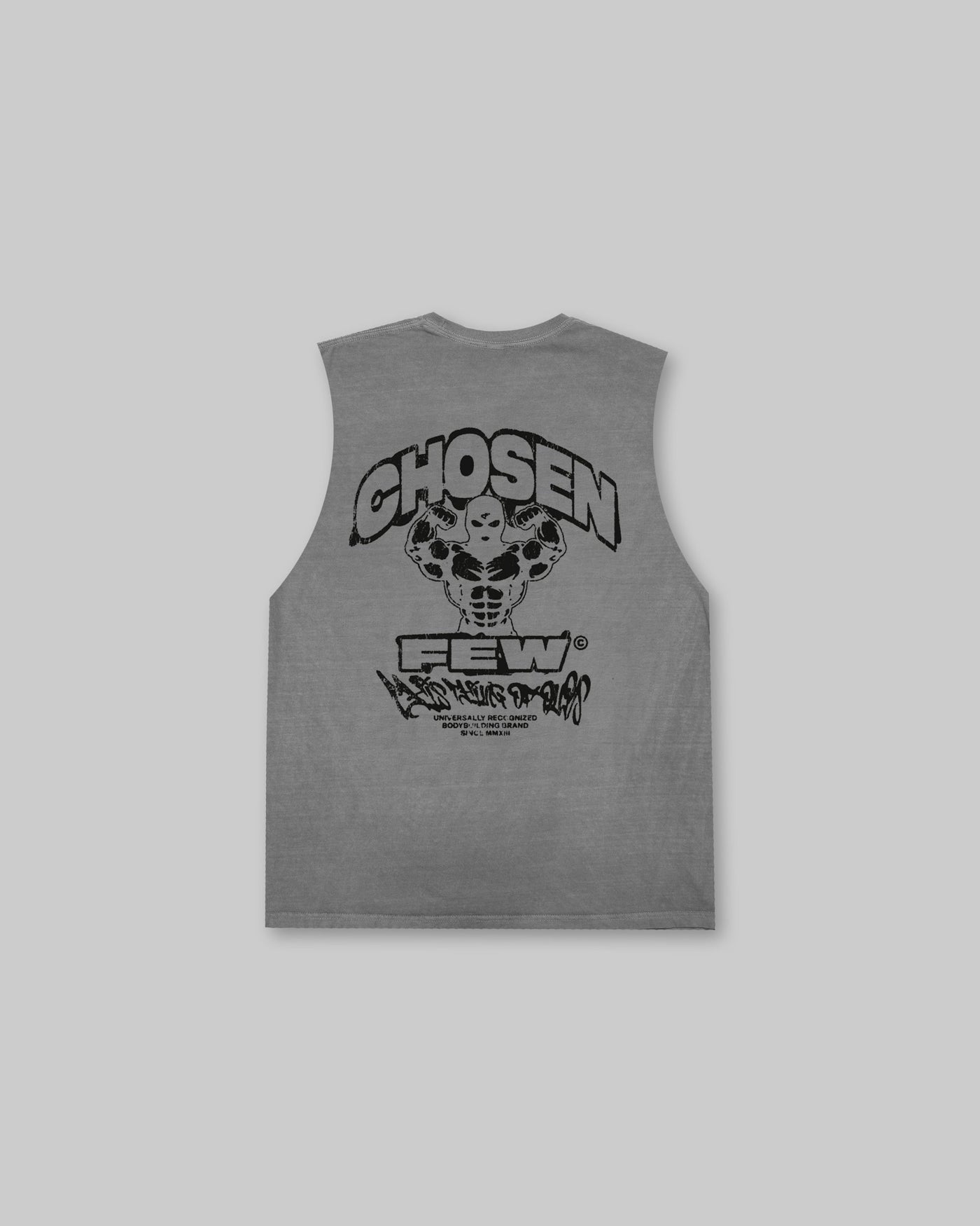 G Gym Street Sleeveless Tee - Vintage Grey & Black