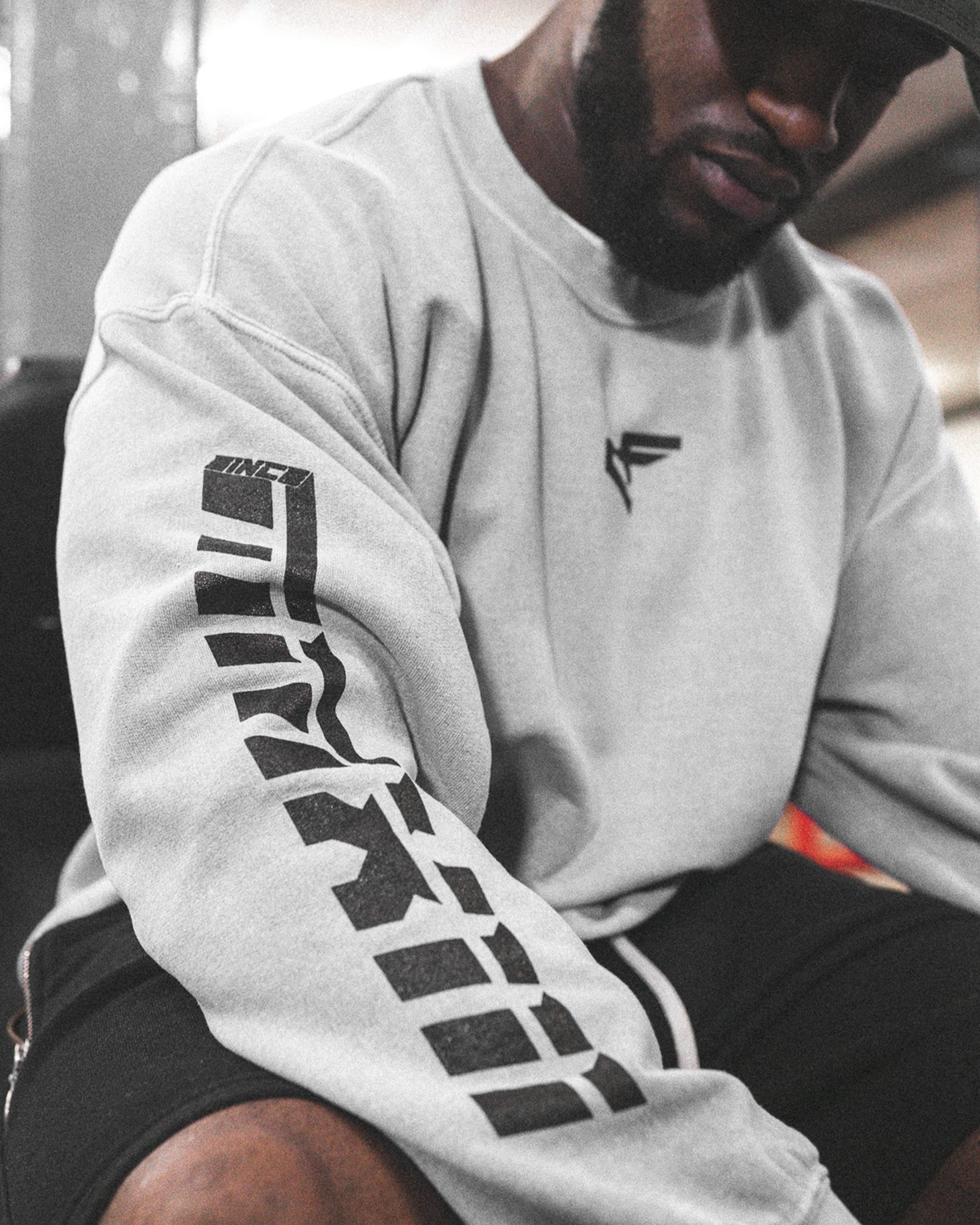 G Gym - Vintage Crewneck - Grey & Black-thumbmail-5