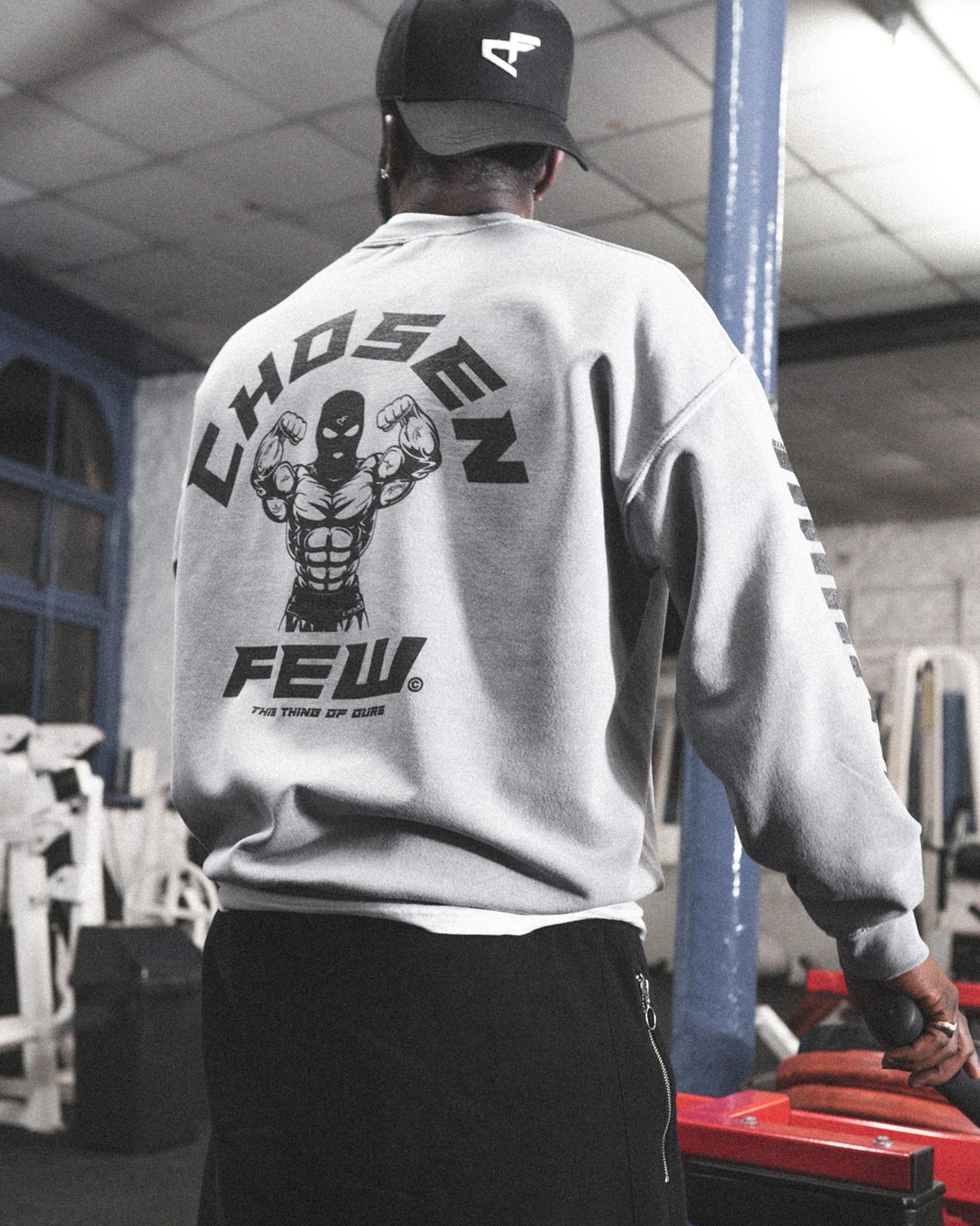G Gym - Vintage Crewneck - Grey & Black-thumbmail-4