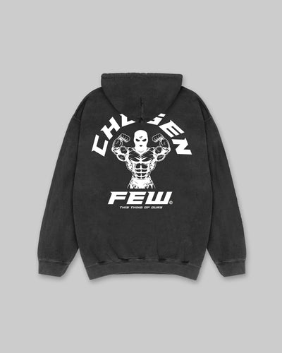 G Gym - Vintage Hoodie - Black & White