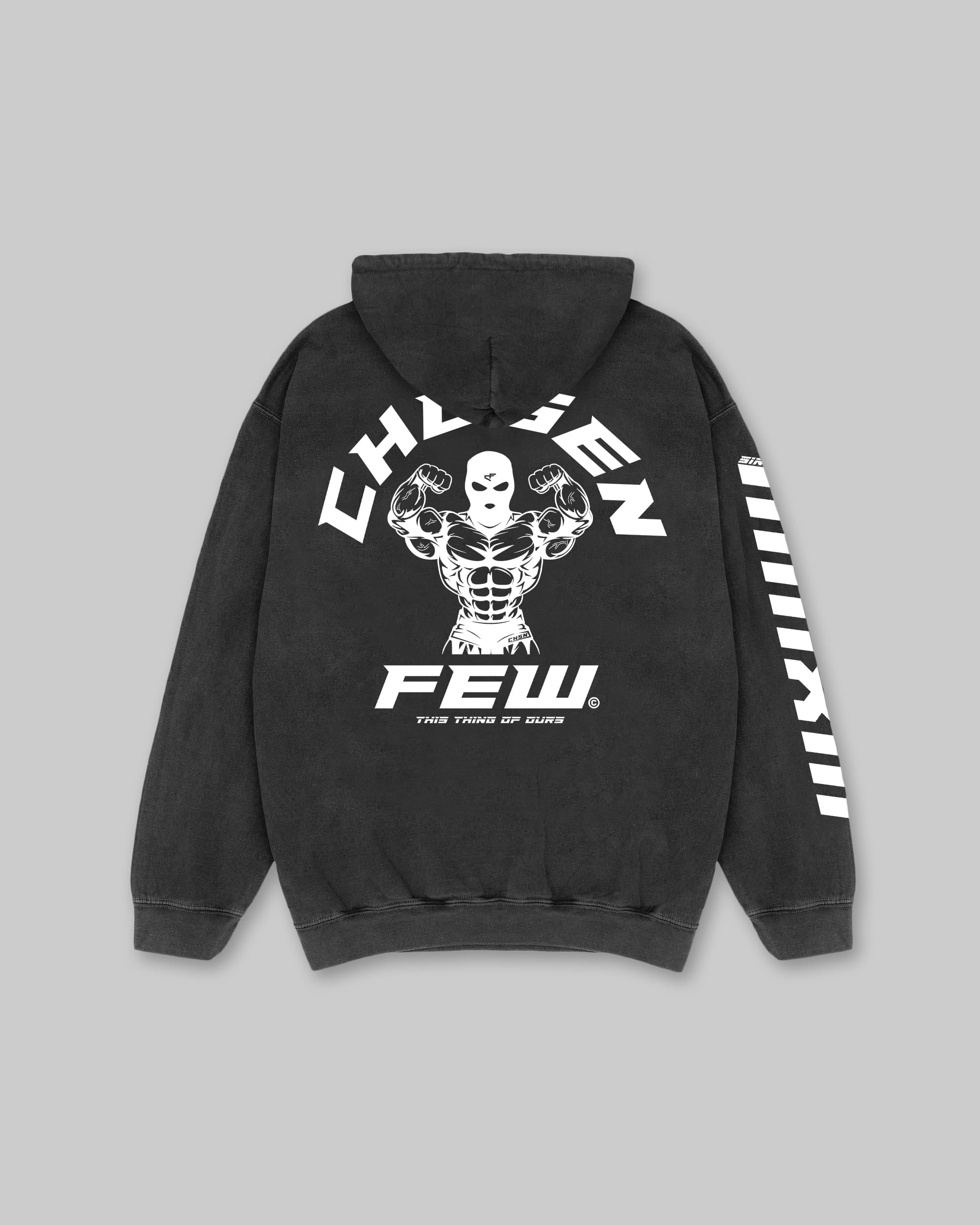 G Gym - Vintage Hoodie - Black & White