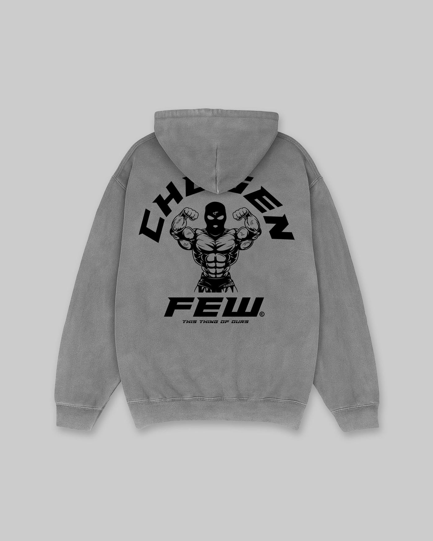 G Gym - Vintage Hoodie - Grey & Black