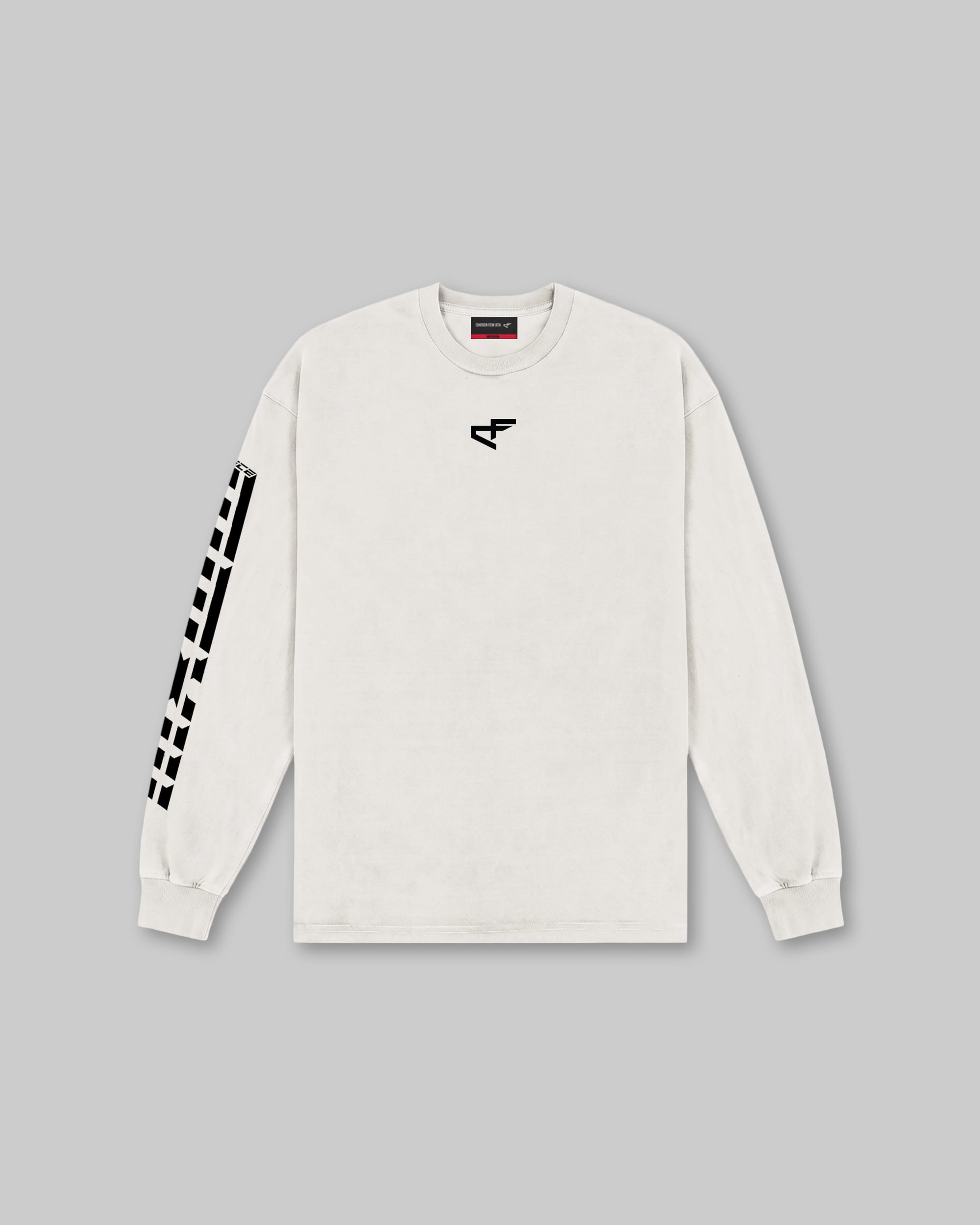 G Gym - Vintage Long Sleeve Tee - White & Black