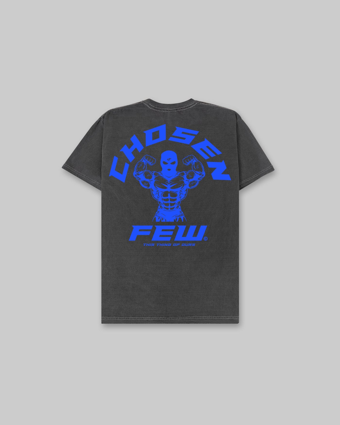 G Gym - Vintage Tee - Black & Neon Blue